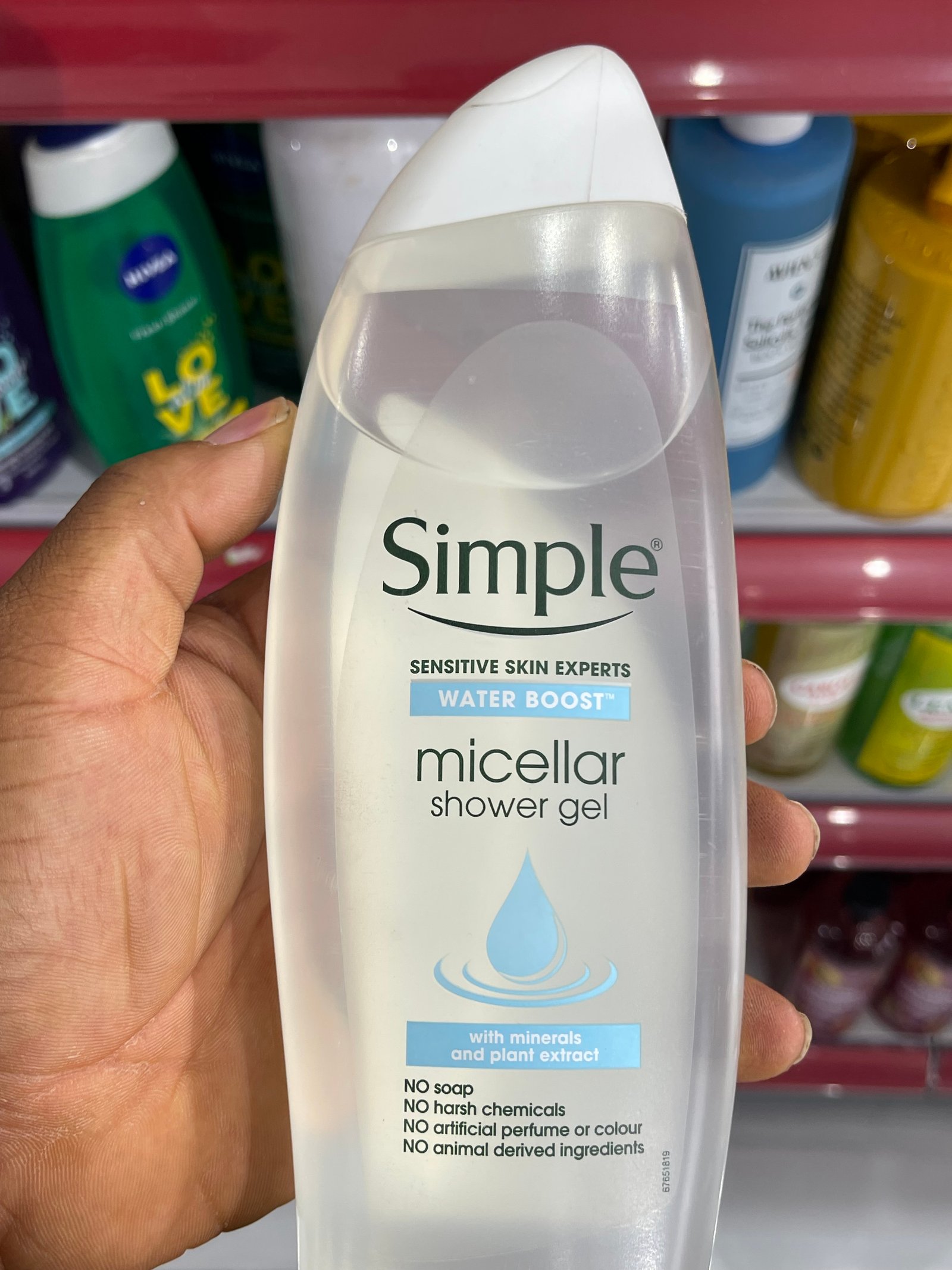 Simple miceller shower gel