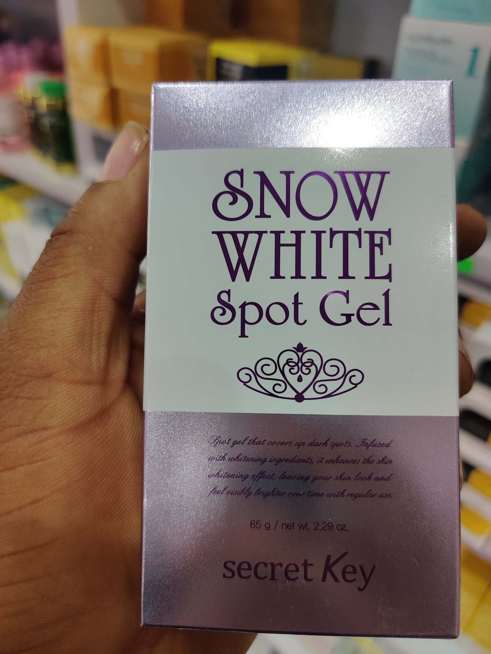 Snow white spot gel