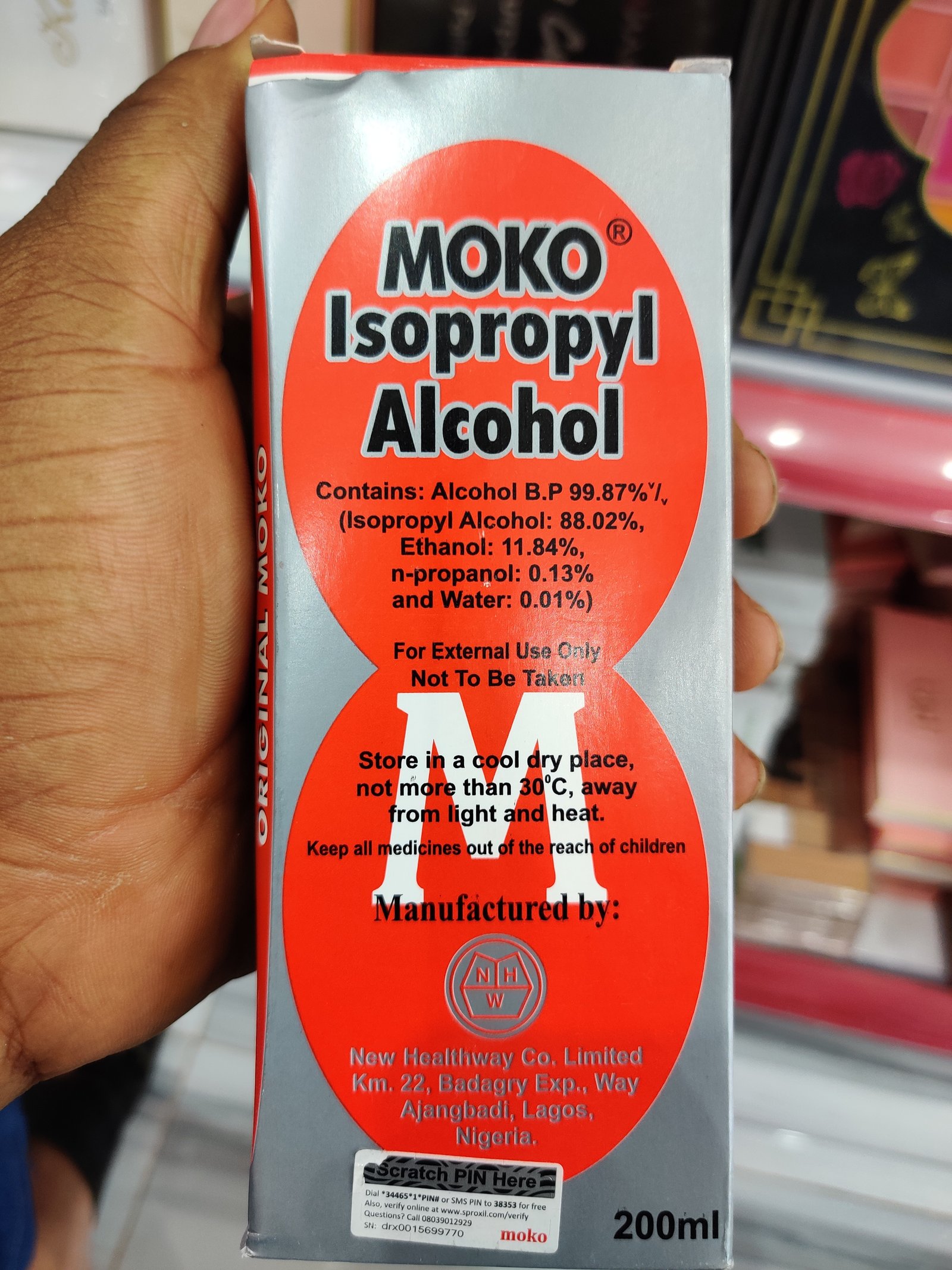 Moko isopropyl alcohol