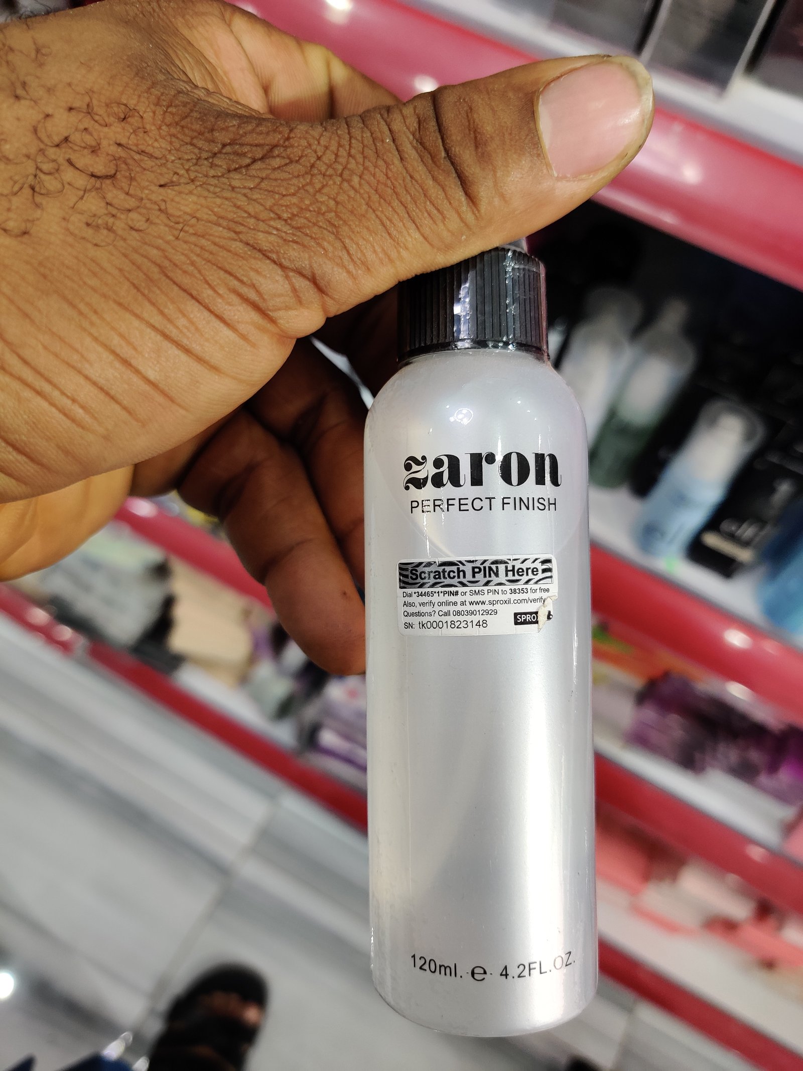 Zaron perfect finish spray