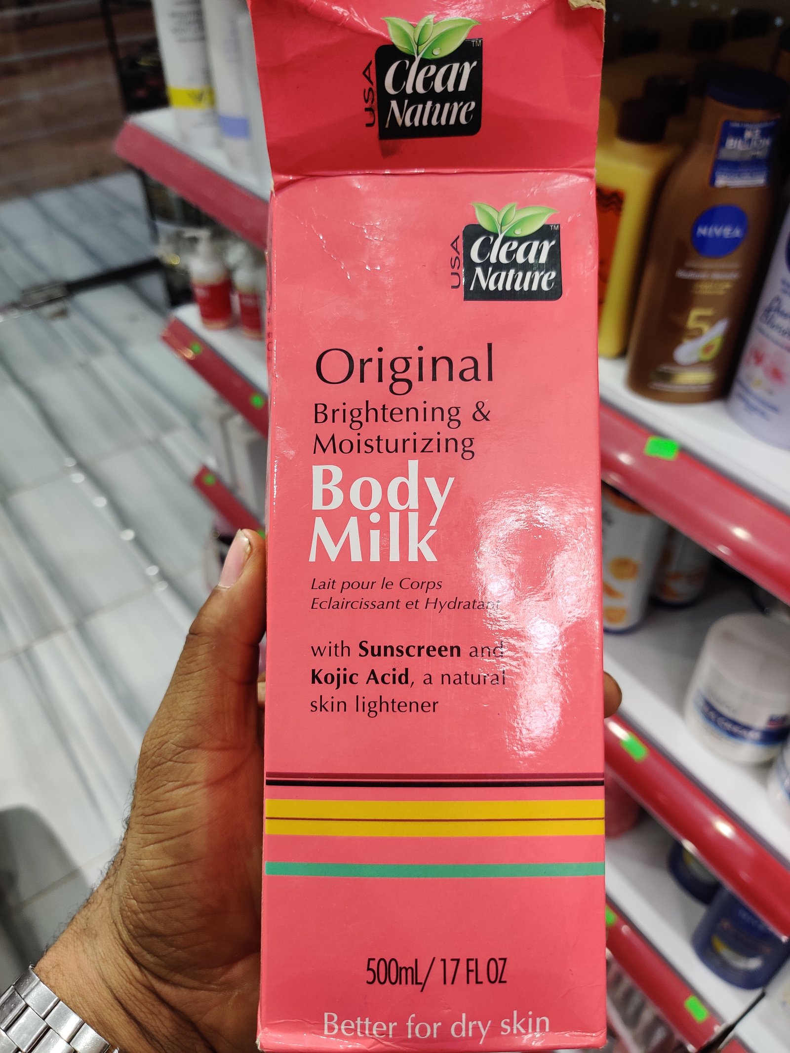 Natures clear body milk