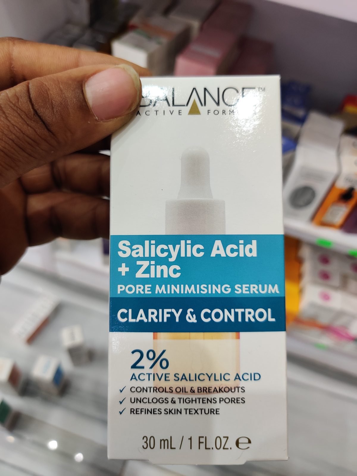 Balance Active Formula Salicylic Acid + Zinc Pore Minimising Serum, Clarify & Control 30ml