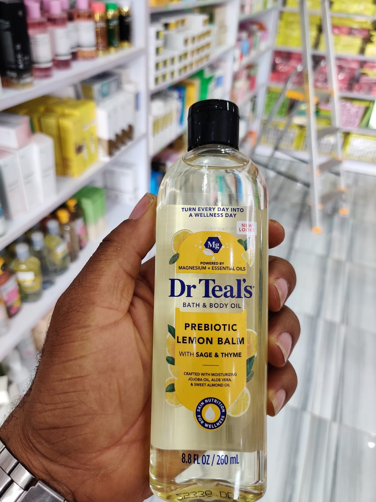 Dr Teal's Prebiotic Lemon Balm with Sage & Thyme (Magnesium line) 8.8 FL OZ / 260 mL