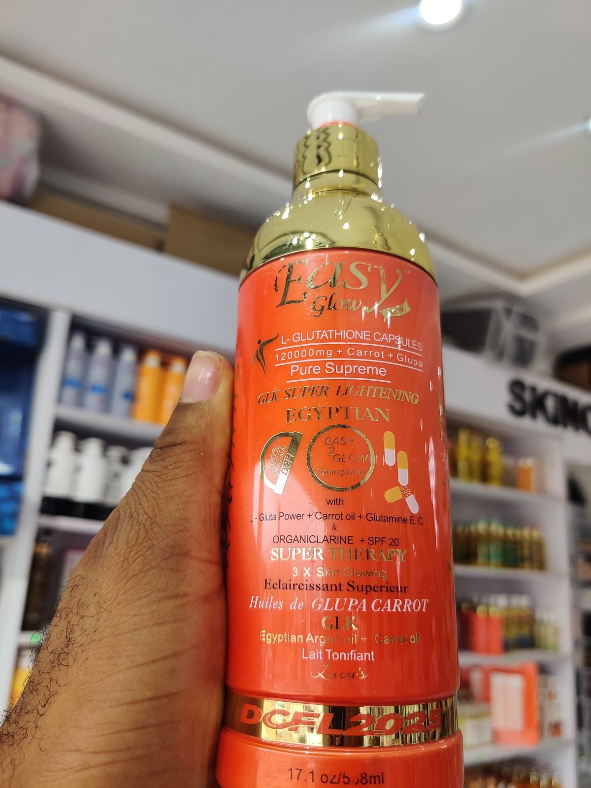 Easy Glow (Lucy's) L-Glutathione Capsules 120000mg+Carrot+Glupa, Pure Supreme 17.1oz / 538ml