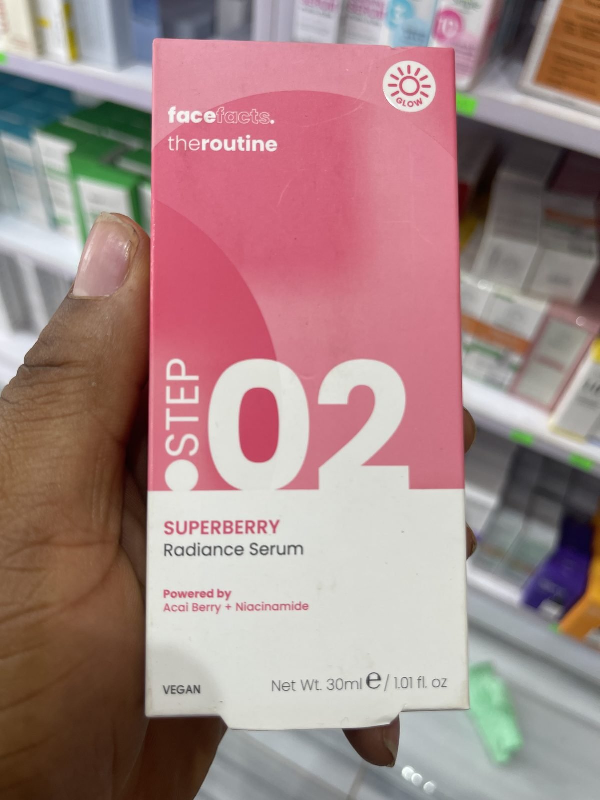Face Facts Superberry Radiance Serum, Step 02, Acai Berry + Niacinamide 30ml