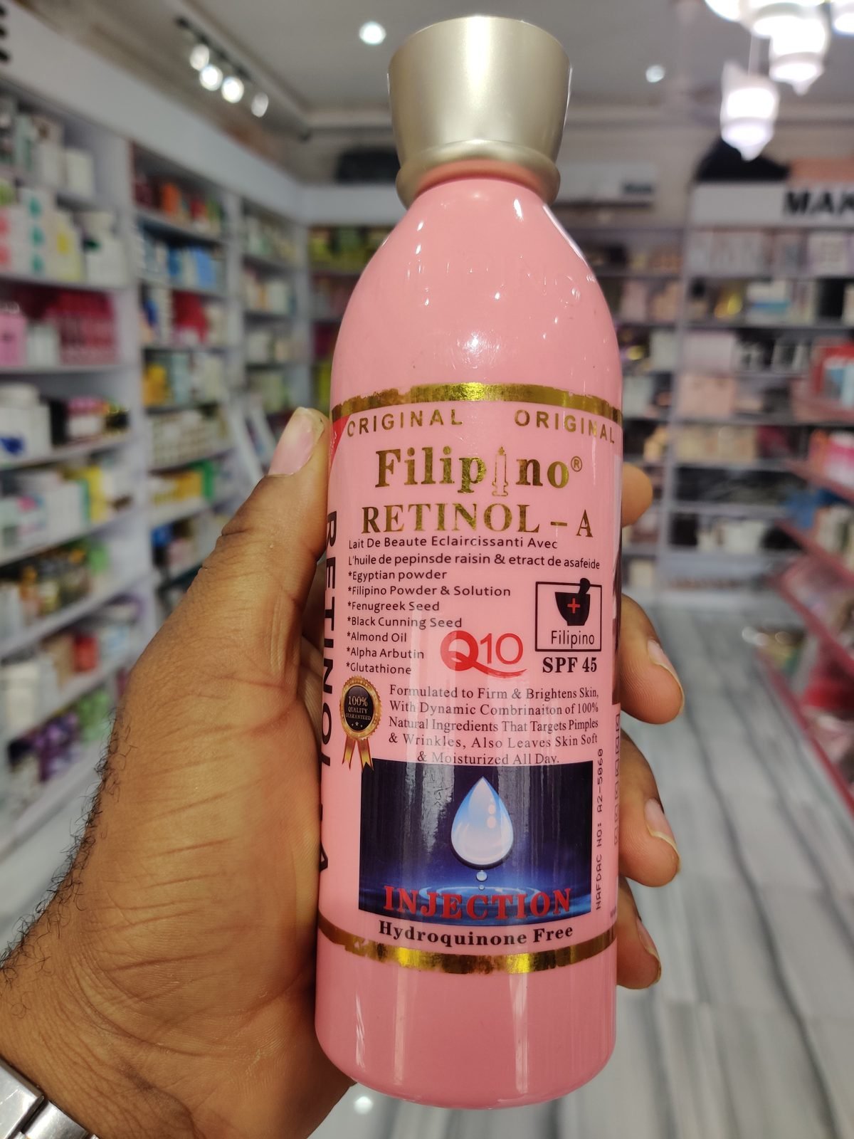 Filipino Retinol-A, Lait De Beaute Eclaircissanti