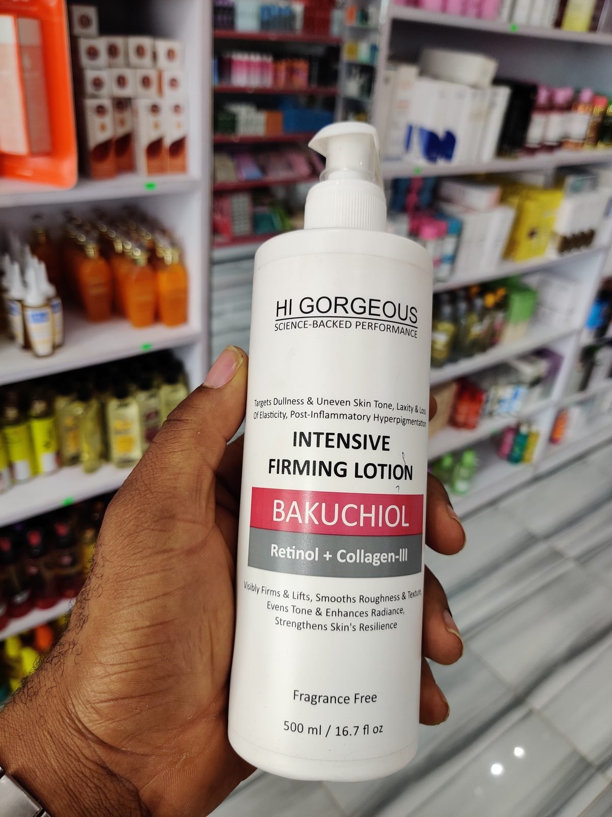 Hi Gorgeous Intensive Firming Lotion, Bakuchiol + Retinol + Collagen-III 500ml