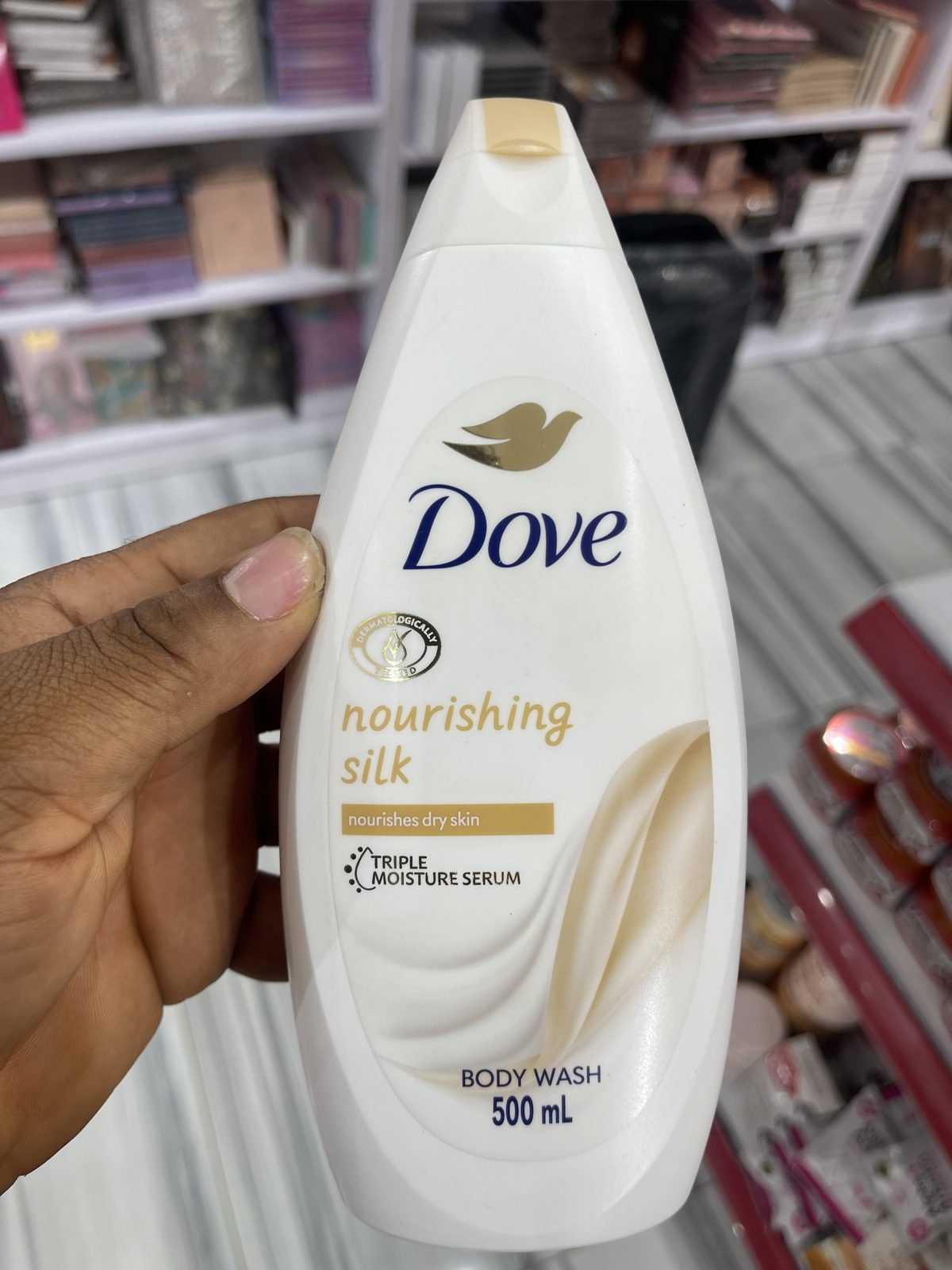 Dove Nourishing Silk Body Wash, Triple Moisture Serum 500mL