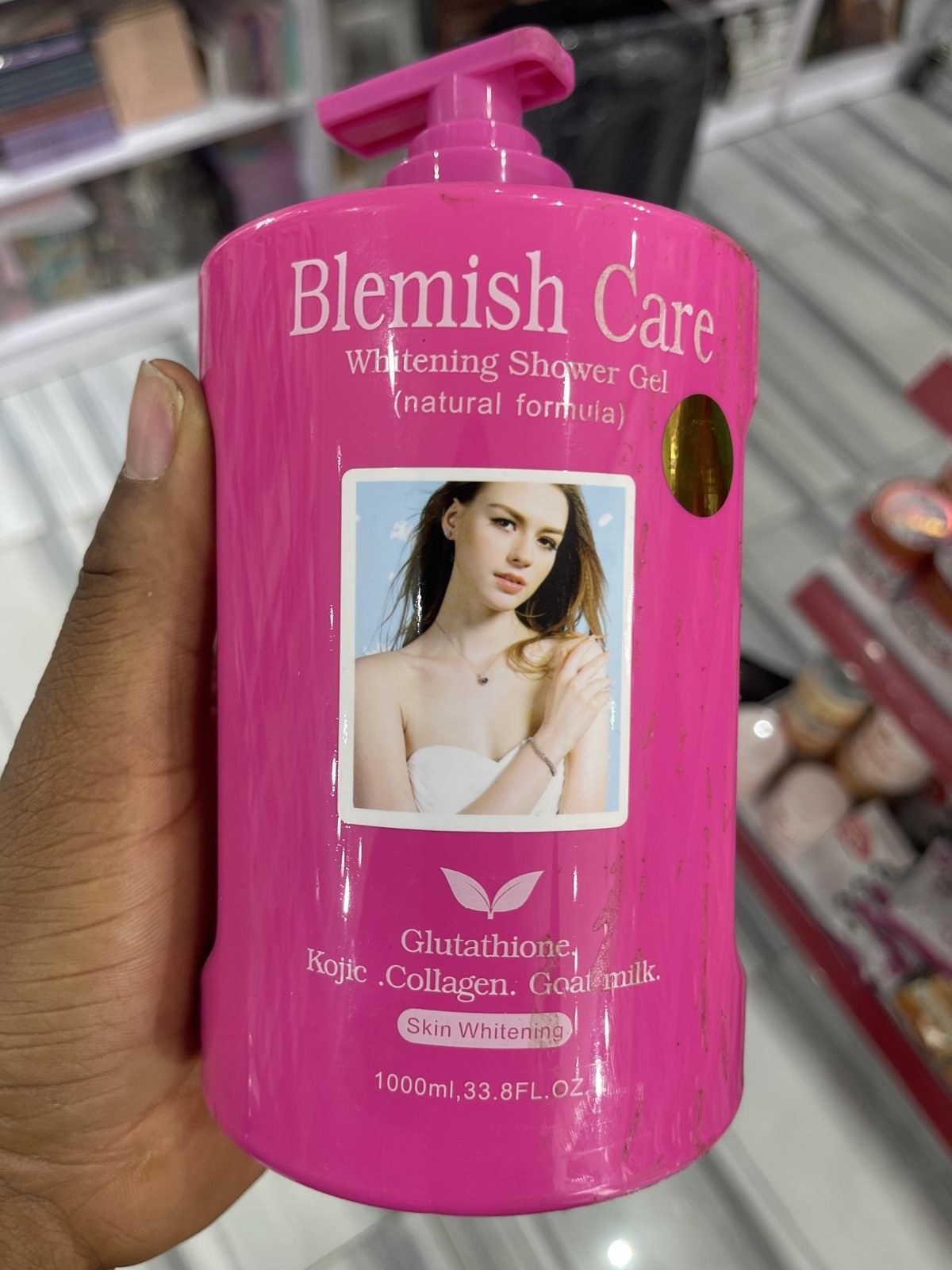 Blemish Care Whitening Shower Gel (Natural Formula), Glutathione, Kojic, Collagen, Goat Milk, Skin Whitening 1000ml