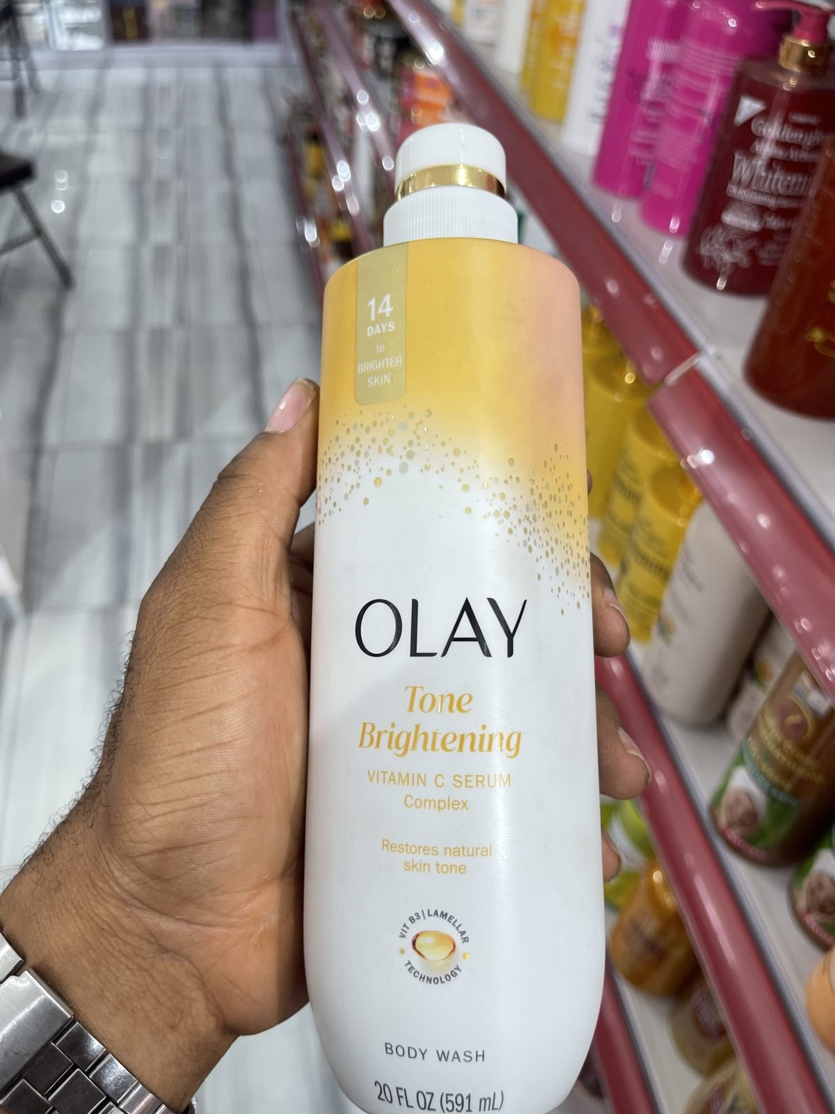 Olay Tone Brightening Vitamin C Serum  body wash 