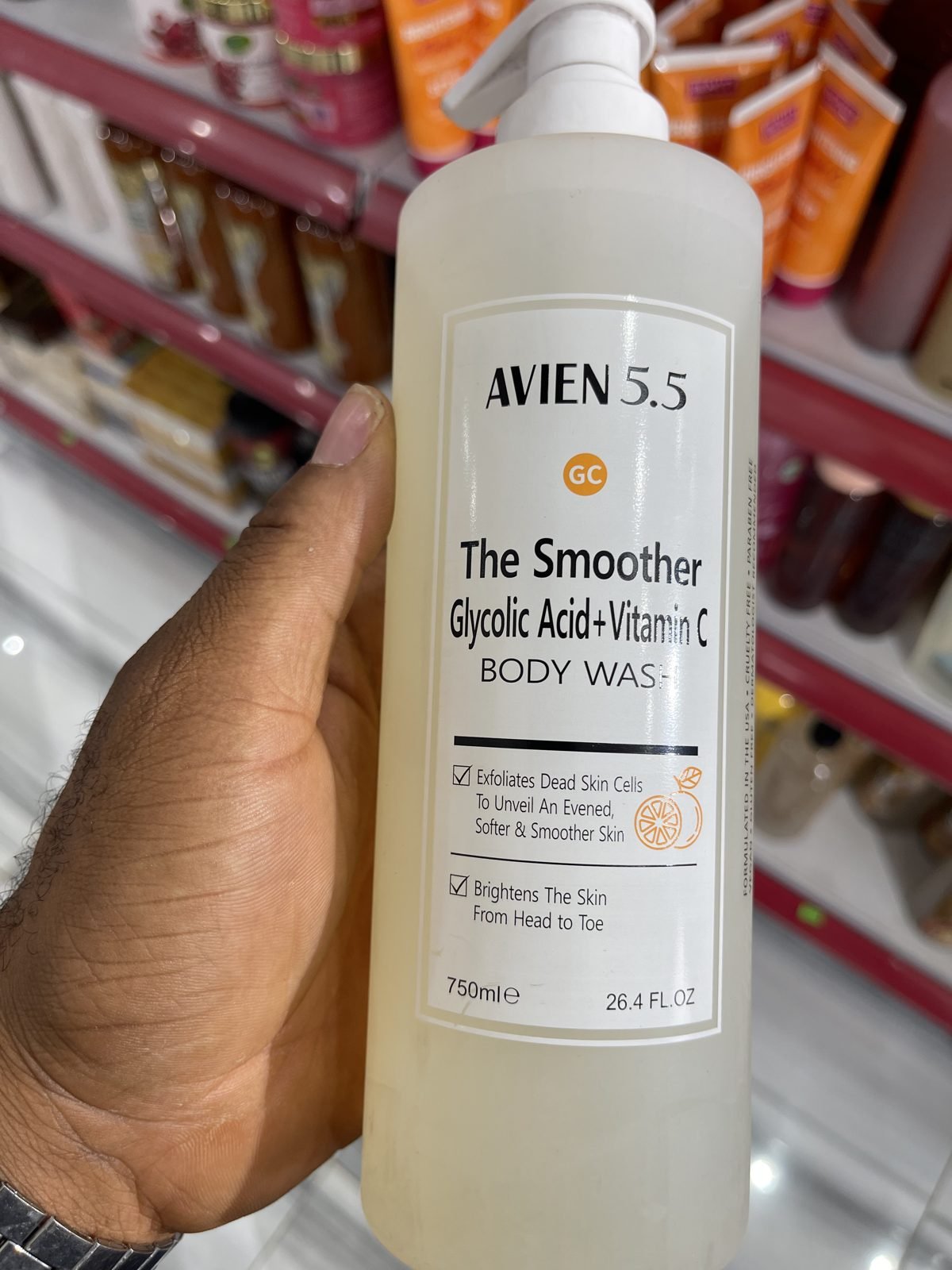 Avien 5.5 The Smoother - Glycolic Acid + Vitamin C Body Wash 750ml / 26.4 FL OZ