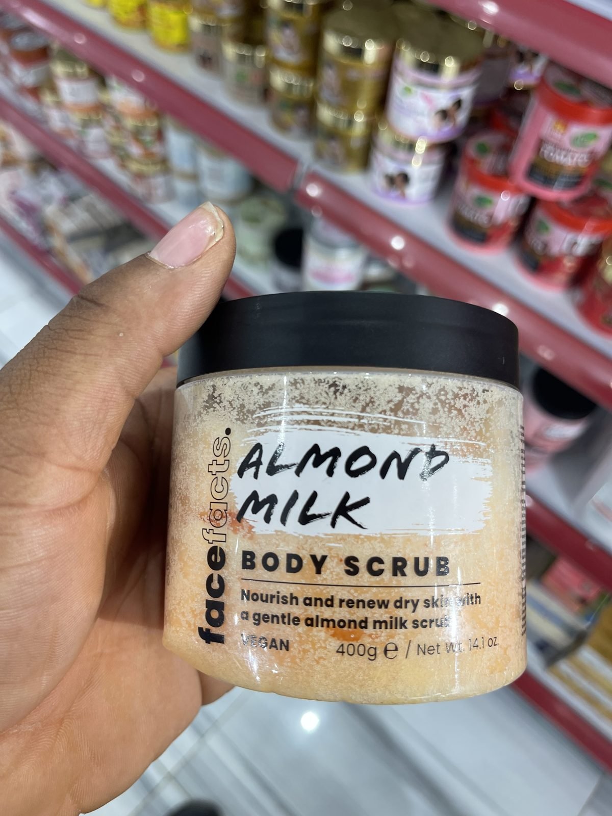 face facts Almond Milk Body Scrub 400g / 14.1 oz