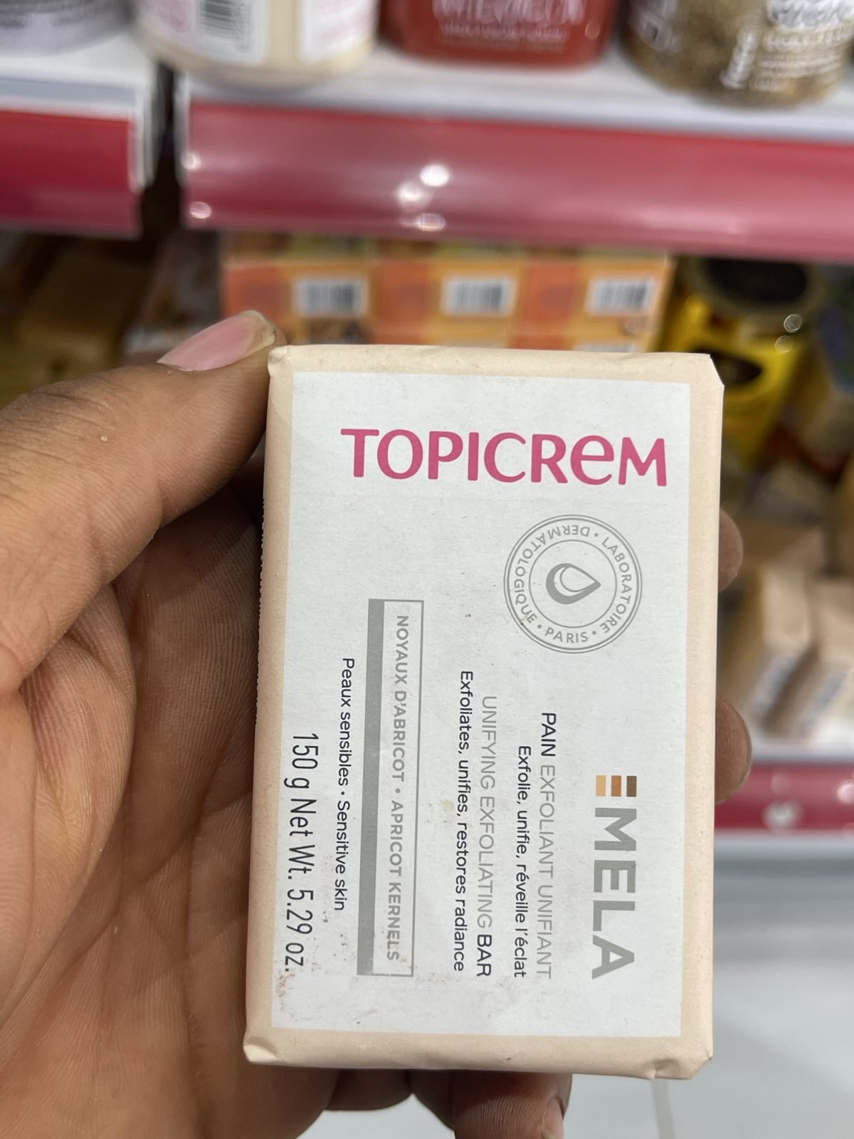 Topicrem Mela Unifying Exfoliating Bar 150g