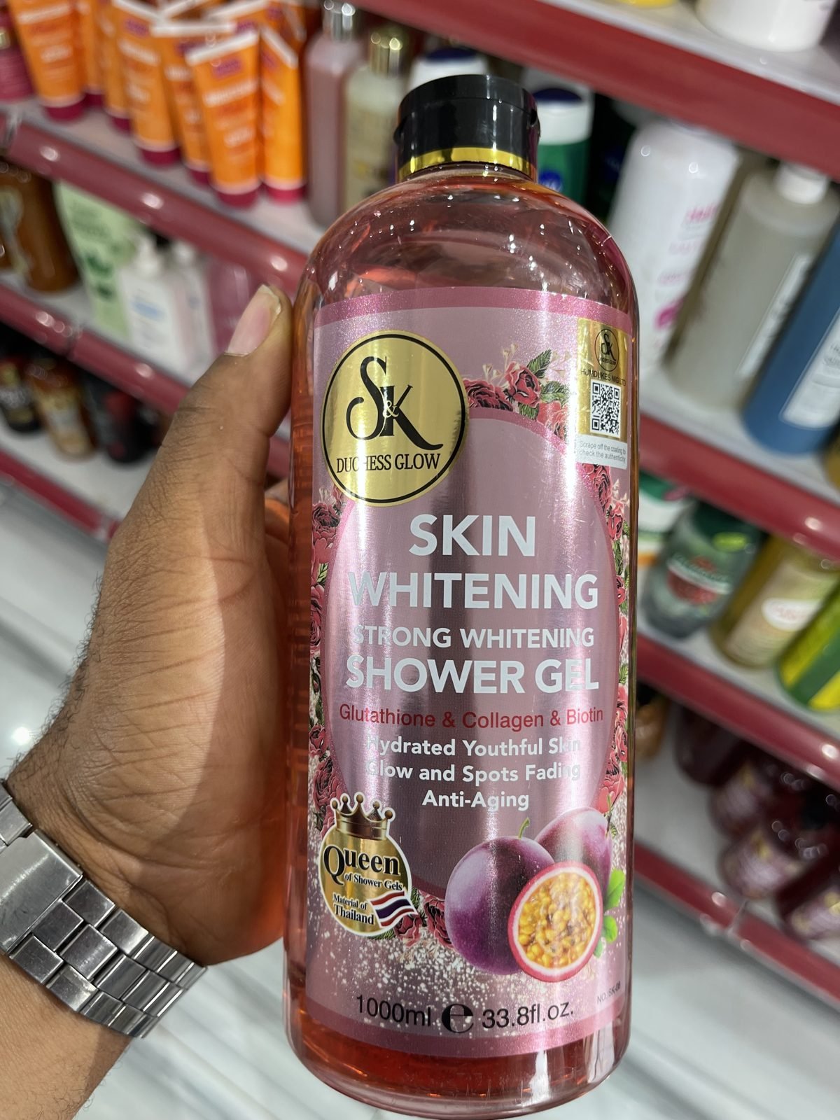 Sk  Duchess Glow Skin Whitening Strong Whitening Shower Gel Glutathione&Collagen&Biotin 1000ml
