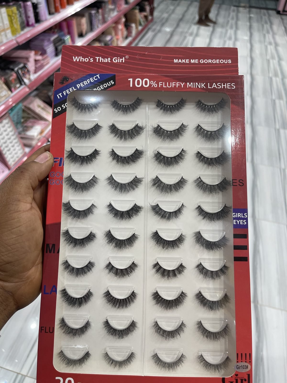 Who's That Girl 100% Fluffy Mink Lashes (code Gir103#)