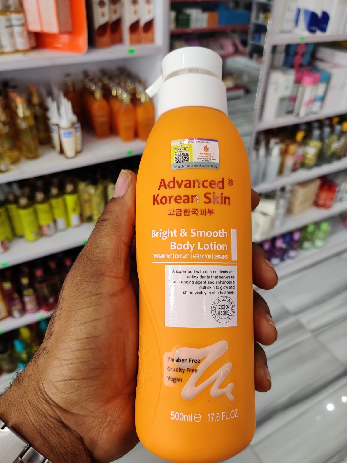 Advanced Korean Skin Bright & Smooth Body Lotion, Tranexamic Acid, Kojic Acid, Azelaic Acid, Ceramides 500ml
