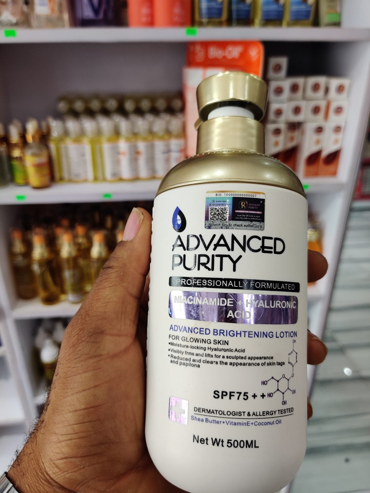 Advanced Purity Niacinamide + Hyaluronic Acid Advanced Brightening Lotion, SPF75++ 500ml