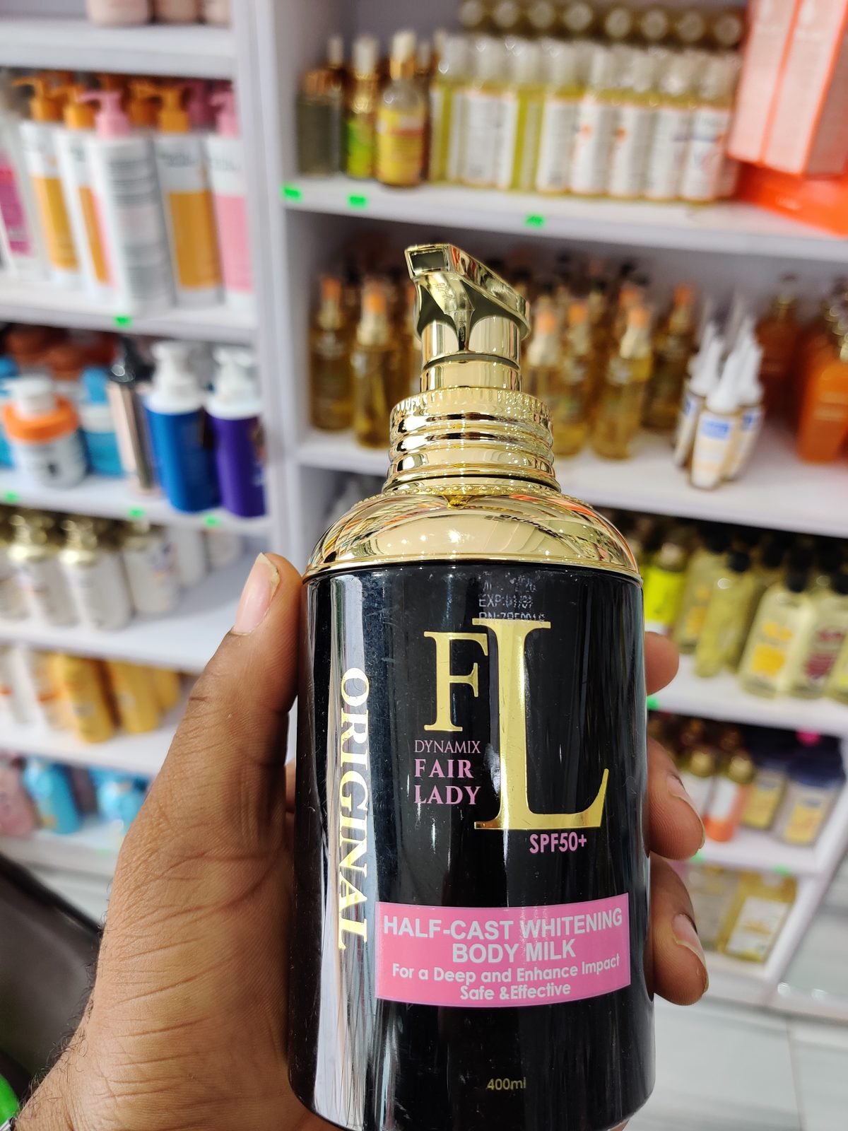 FL Dynamix Fair Lady Original Half-Cast Whitening Body Milk, SPF50+ 400ml