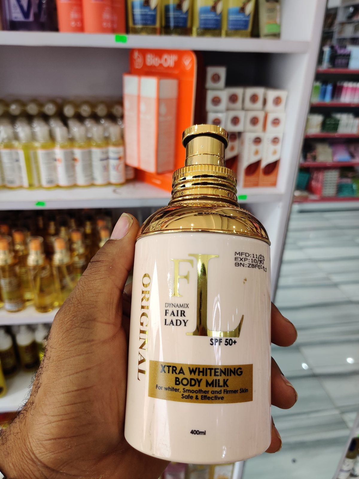 FL Dynamix Fair Lady Original Xtra Whitening Body Milk, SPF50+ 400ml