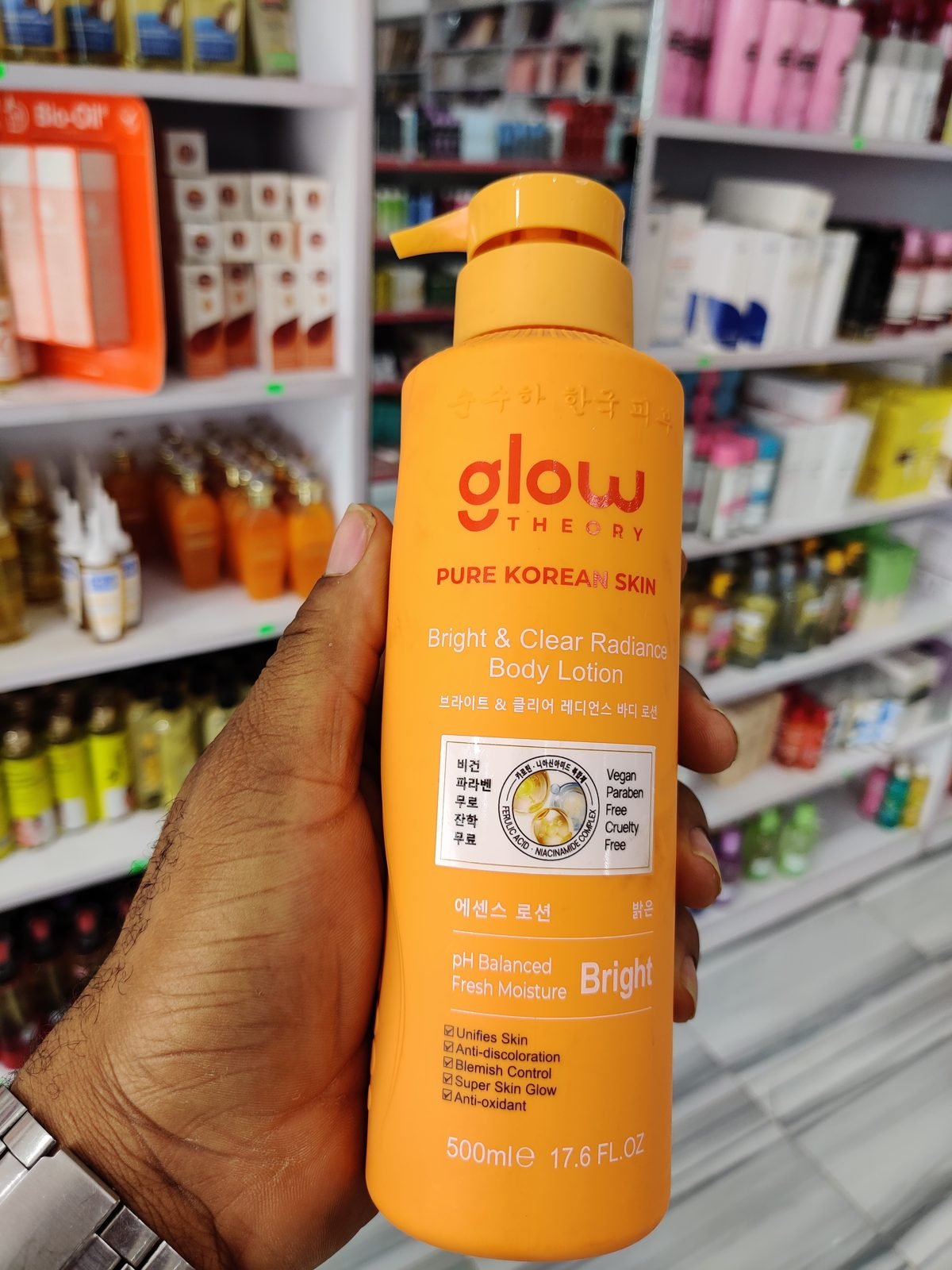 Glow Theory Pure Korean Skin, Bright & Clear Radiance Body Lotion 500ml
