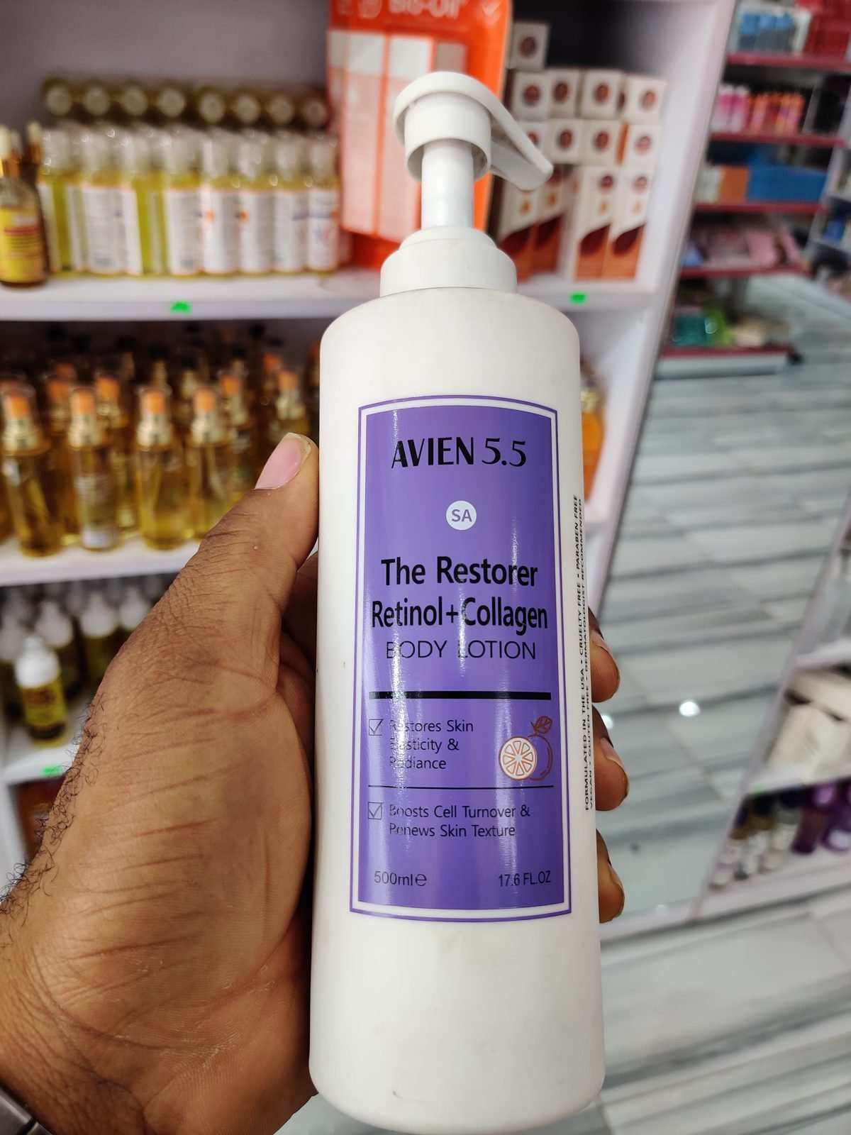 Avien 5.5 SA The Restorer, Retinol + Collagen Body Lotion 500ml