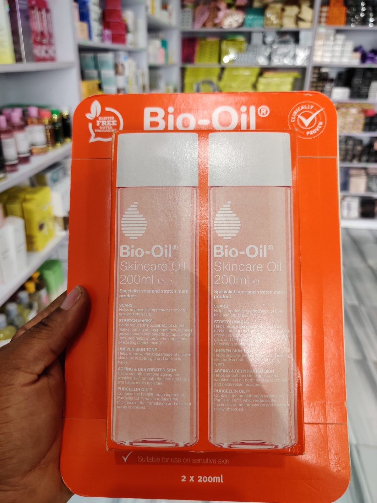 Bio-Oil Skincare Oil, Specialist Scar and Stretch Mark Product, twin pack 2 x 200ml