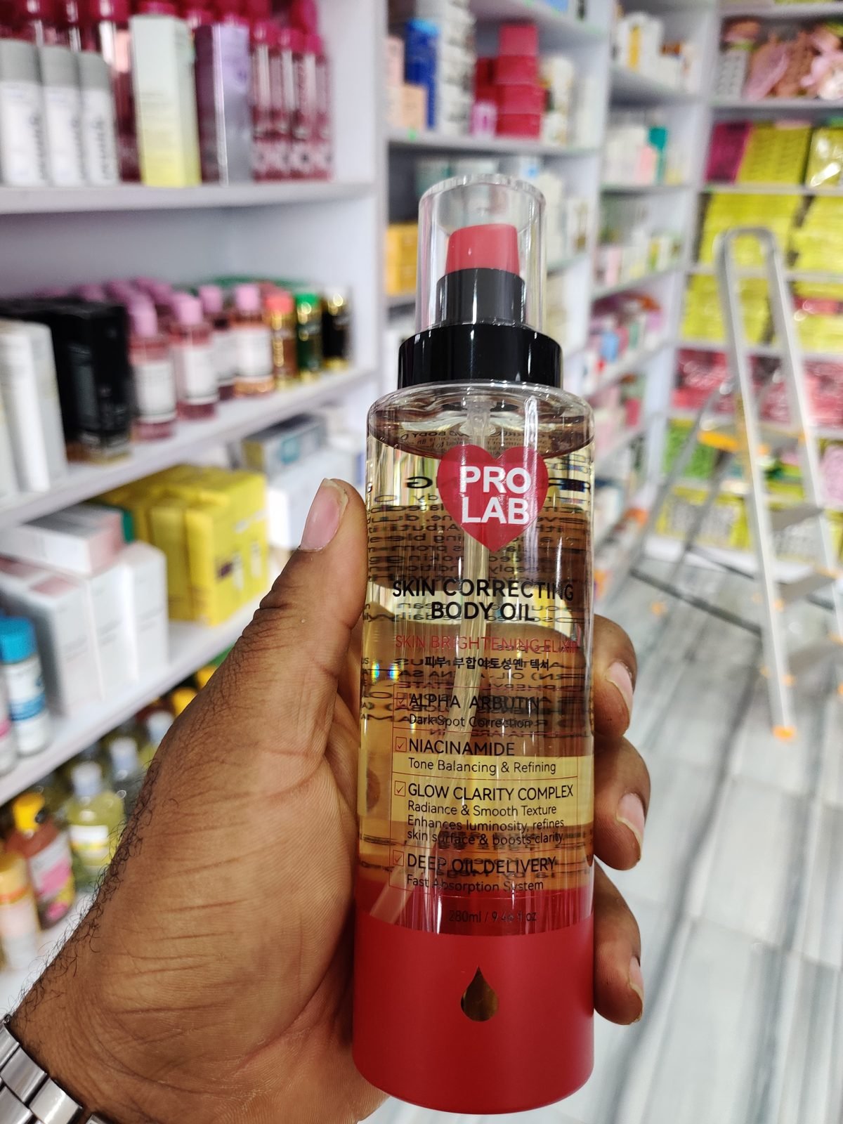 Pro Lab Skin Correcting Body Oil - Skin Brightening Elixir (Alpha Arbutin/Niacinamide) 280ml / 9.46 fl.oz