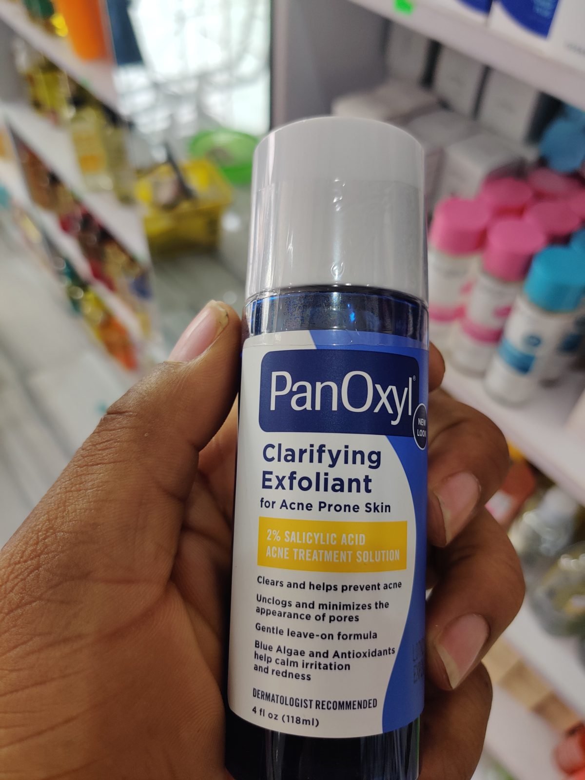 PanOxyl Clarifying Exfoliant for Acne Prone Skin (2% Salicylic Acid Acne Treatment Solution) 4 fl oz (118 mL)