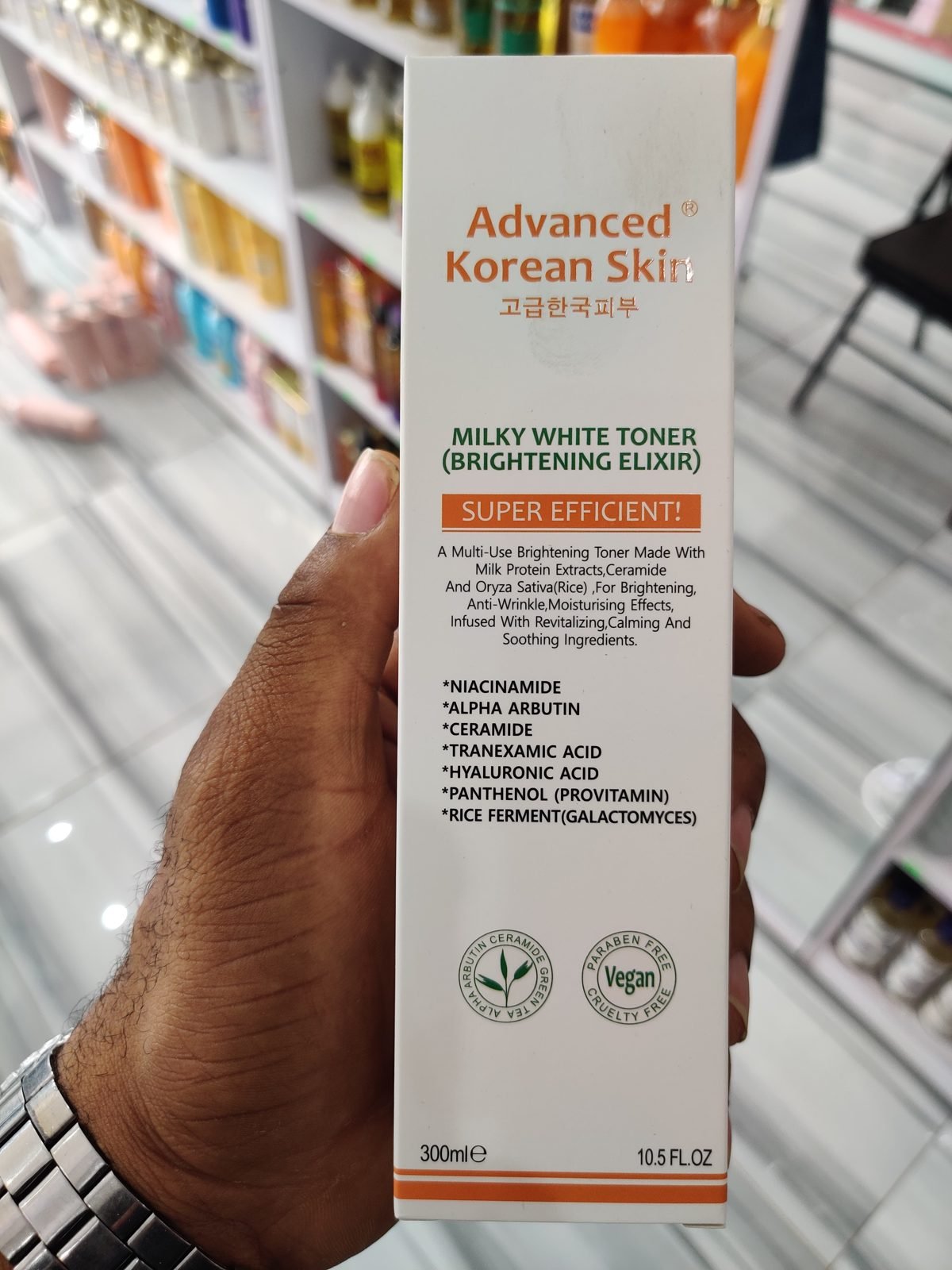 Advanced Korean Skin Milky White Toner (Brightening Elixir) - Niacinamide/Alpha Arbutin/Ceramide 300 ml / 10.5 fl.oz