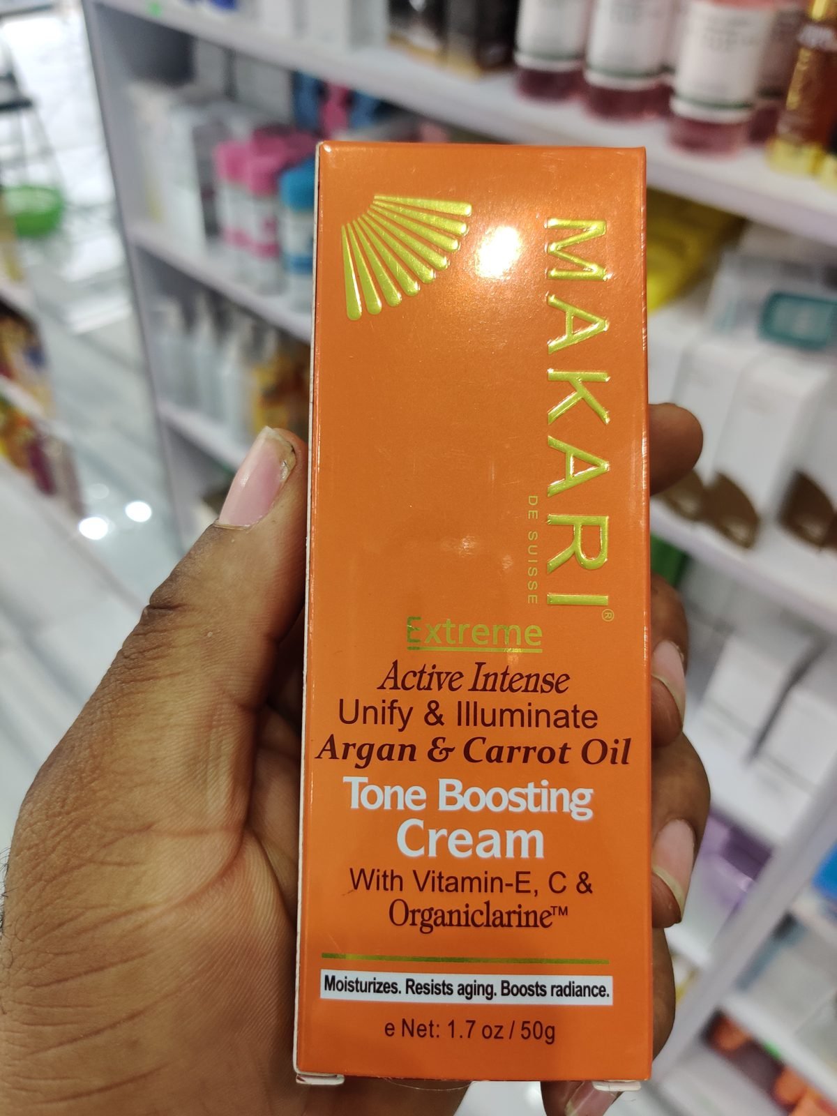 Makari de Suisse Extreme Active Intense Argan & Carrot Oil Tone Boosting Cream 50g