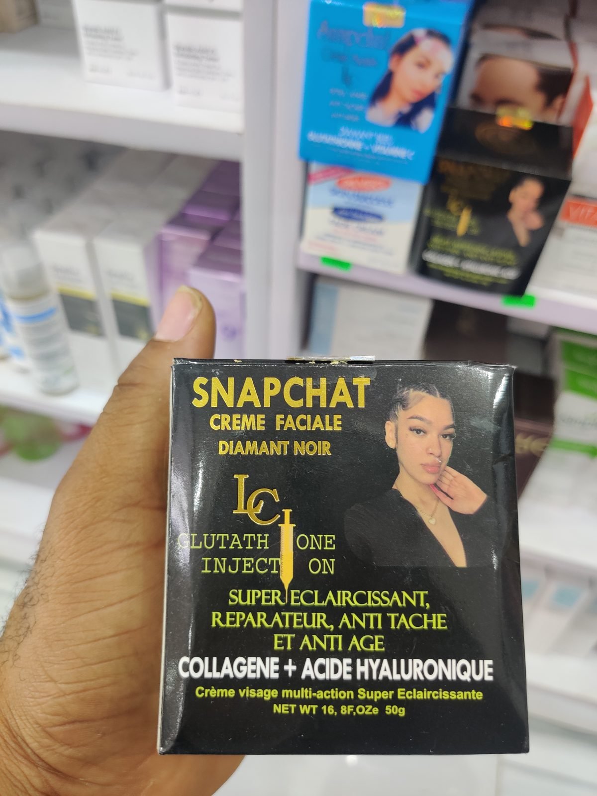 Snapchat Creme Faciale LC Diamant Noir (Glutathione Injection) 50g
