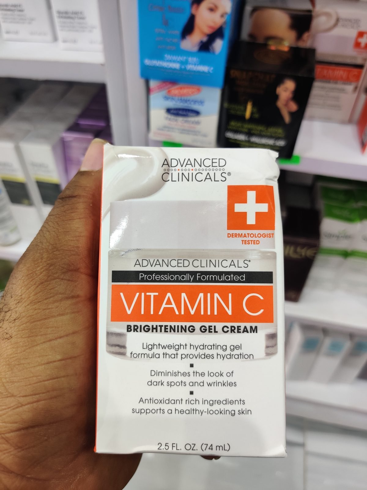Advanced Clinicals Vitamin C Brightening Gel Cream 2.5fl oz/74ml