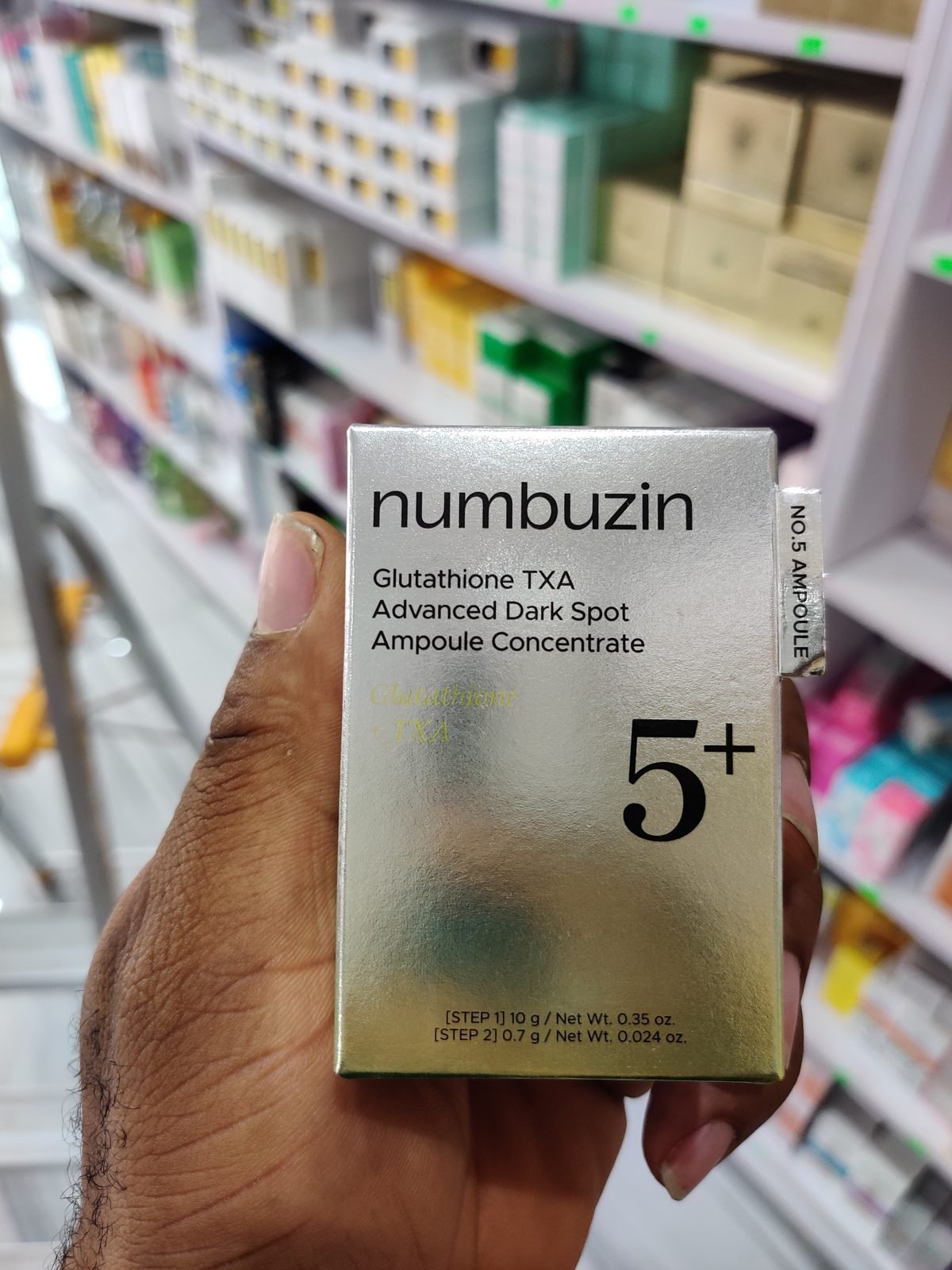 Numbuzin No.5 Glutathione TXA Advanced Dark Spot Ampoule Concentrate 10g + 0.7g