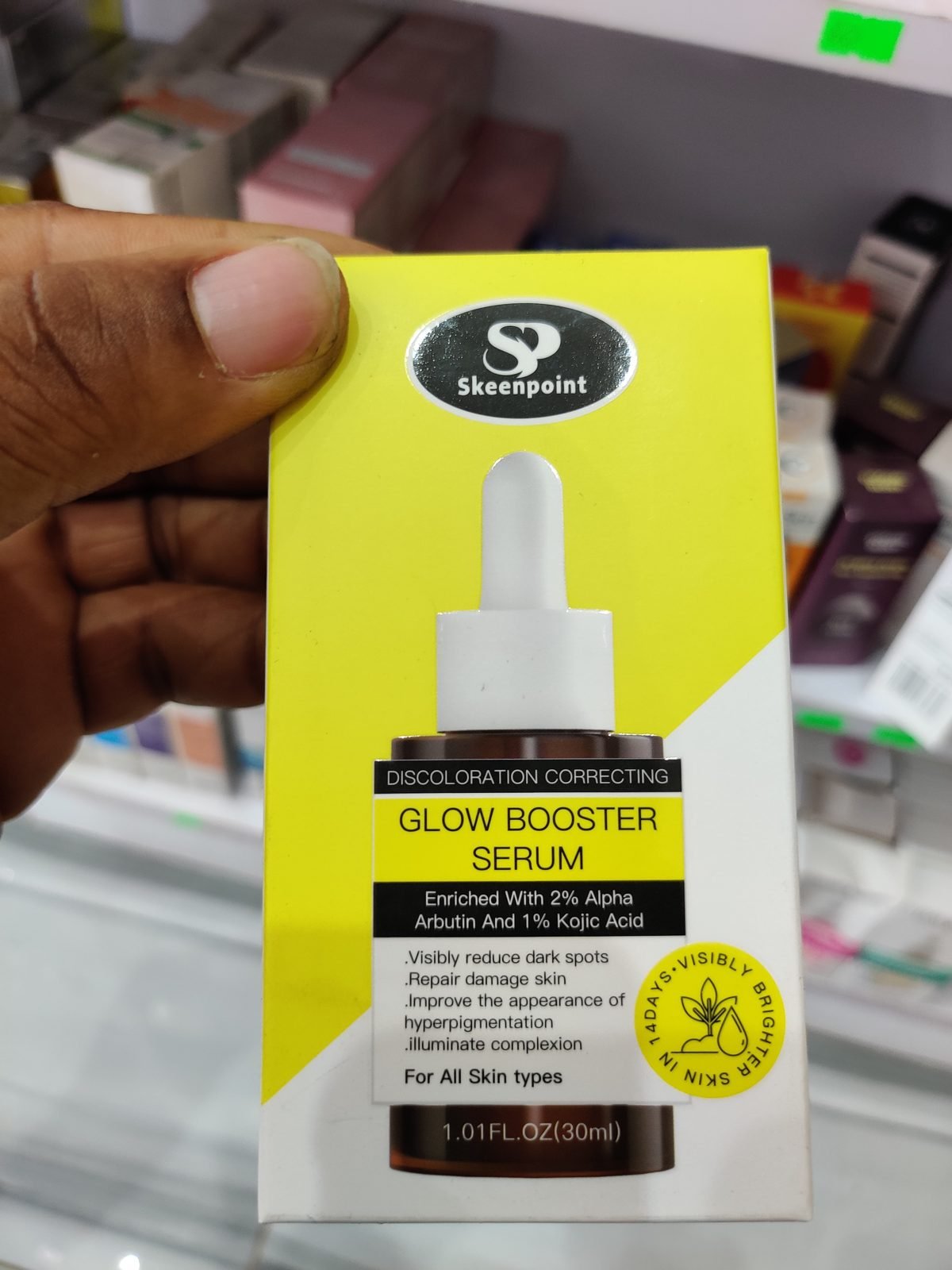 Skeenpoint Glow Booster Serum, Discoloration Correcting (2% Alpha Arbutin, 1% Kojic Acid) 30ml