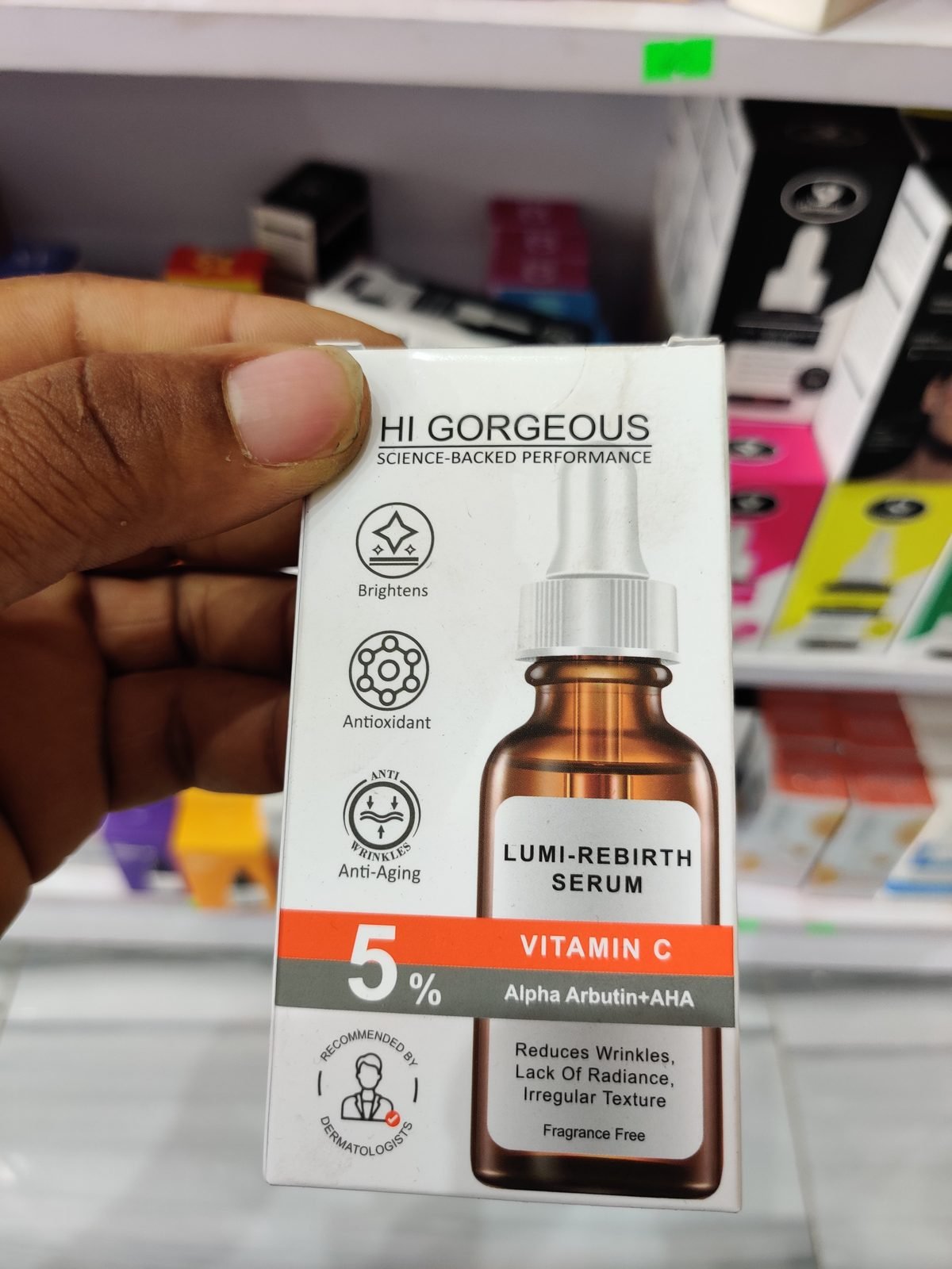Hi Gorgeous Lumi-Rebirth Serum, 5% Vitamin C + Alpha Arbutin+AHA