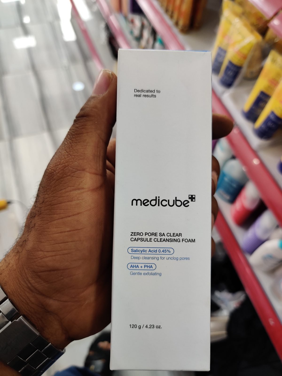 Medicube Zero Pore SA Clear Capsule Cleansing Foam, Salicylic Acid 0.45%, AHA+PHA 120g / 4.23oz