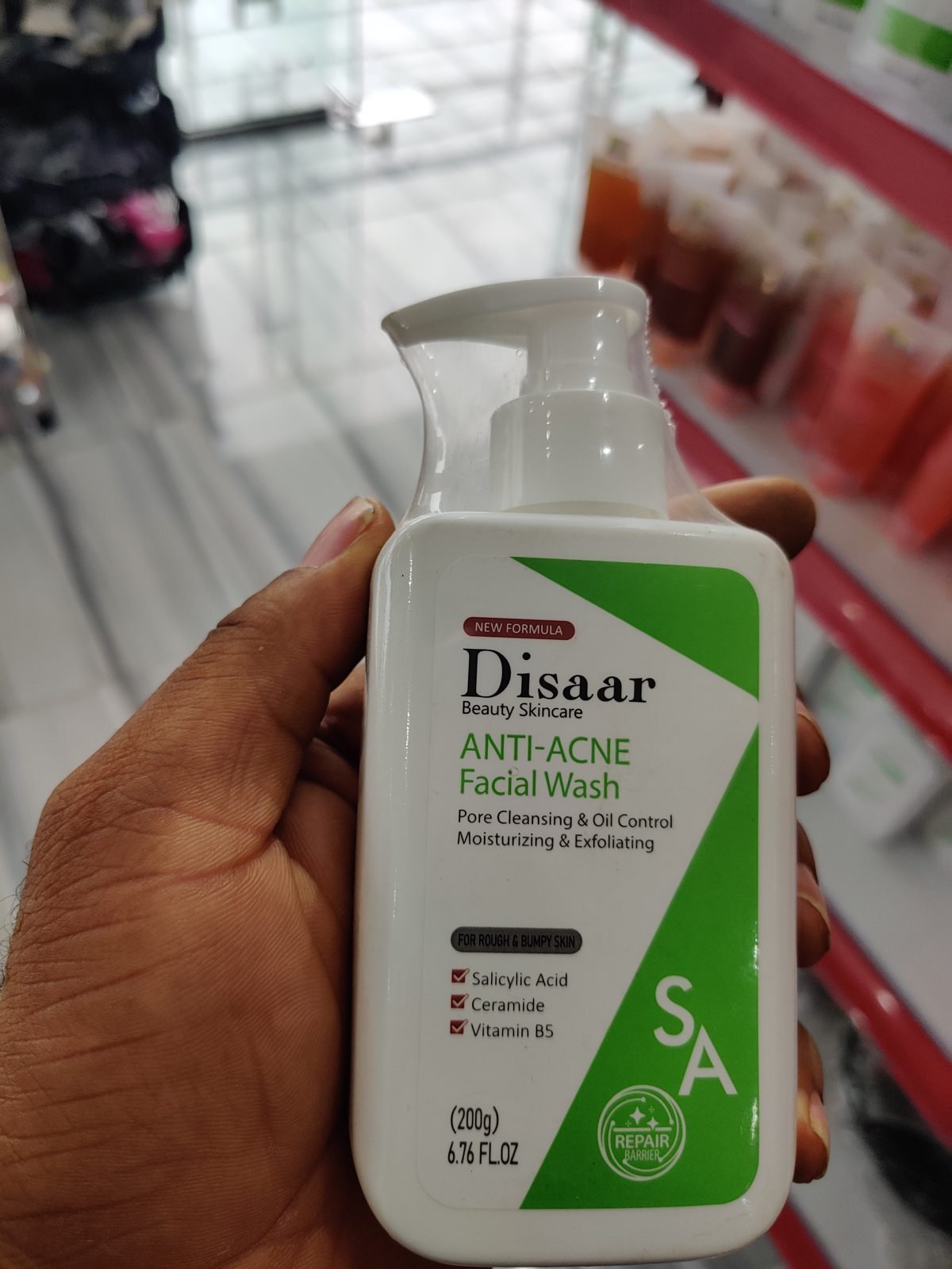Disaar Anti-Acne Facial Wash, Pore Cleansing & Oil Control, Moisturizing & Exfoliating, Salicylic Acid/Ceramide/Vitamin B5 200g / 6.76 fl.oz