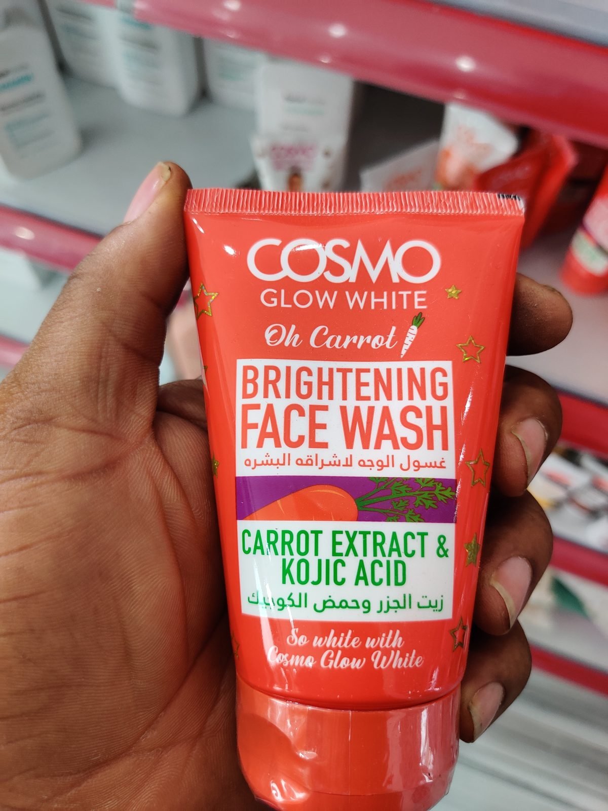 Cosmo Glow White Oh Carrot Brightening Face Wash, Carrot Extract & Kojic Acid