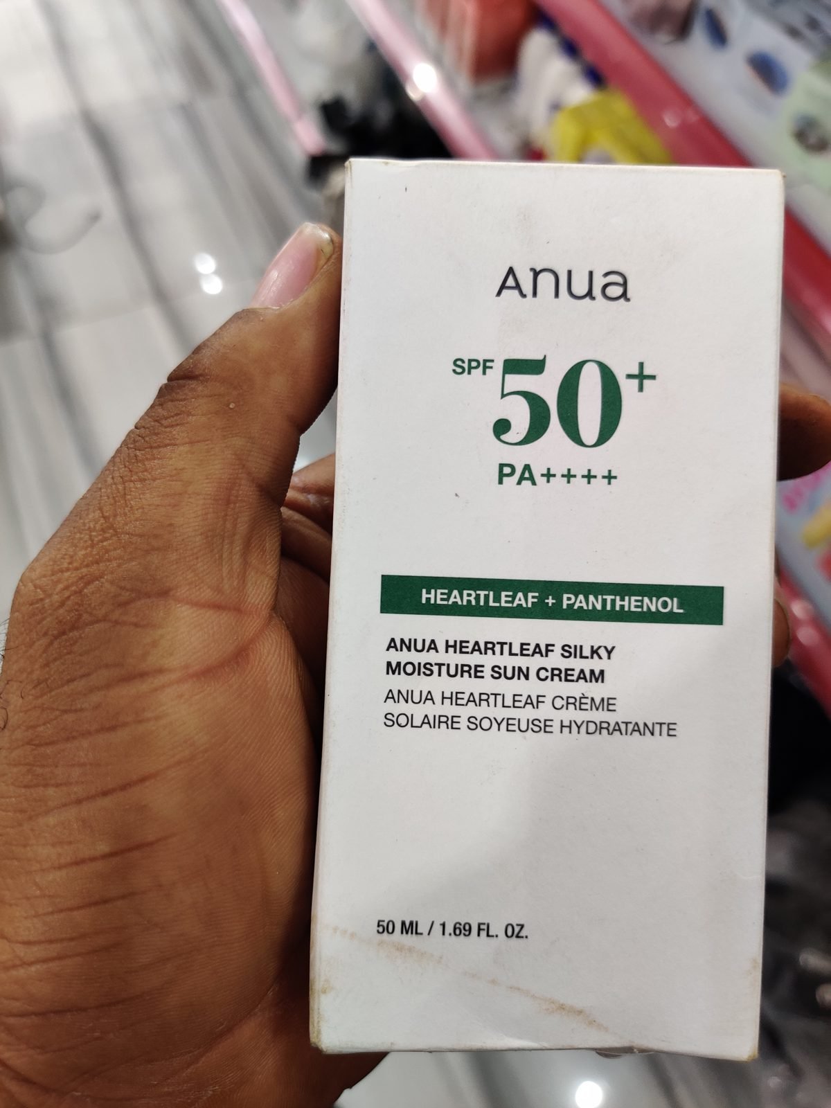 Anua Heartleaf Silky Moisture Sun Cream, Heartleaf + Panthenol, SPF50+ PA++++ 50 ML / 1.69 fl.oz