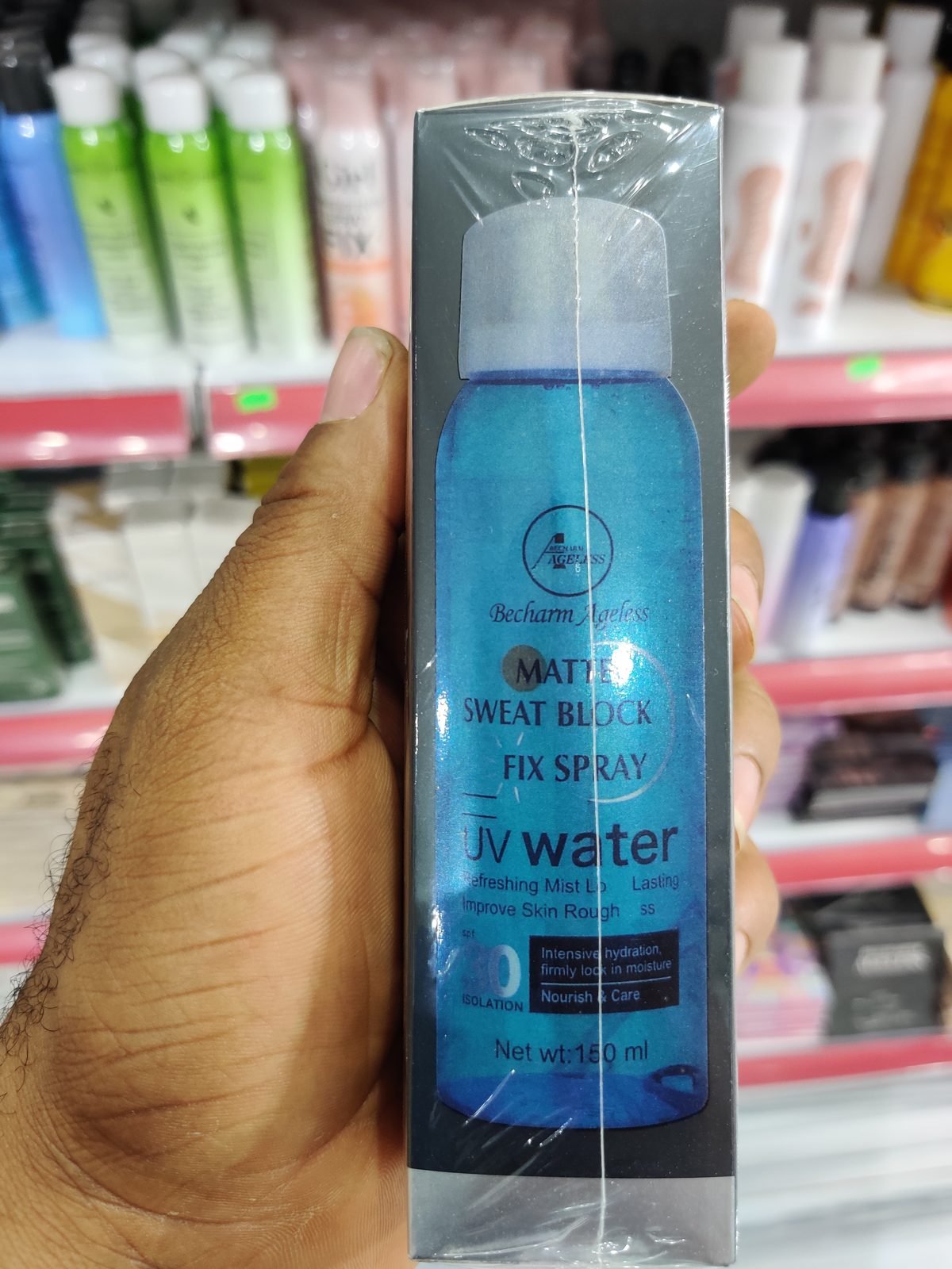 Becharm Matte Sweat Block Fix Spray UV Water 100ml