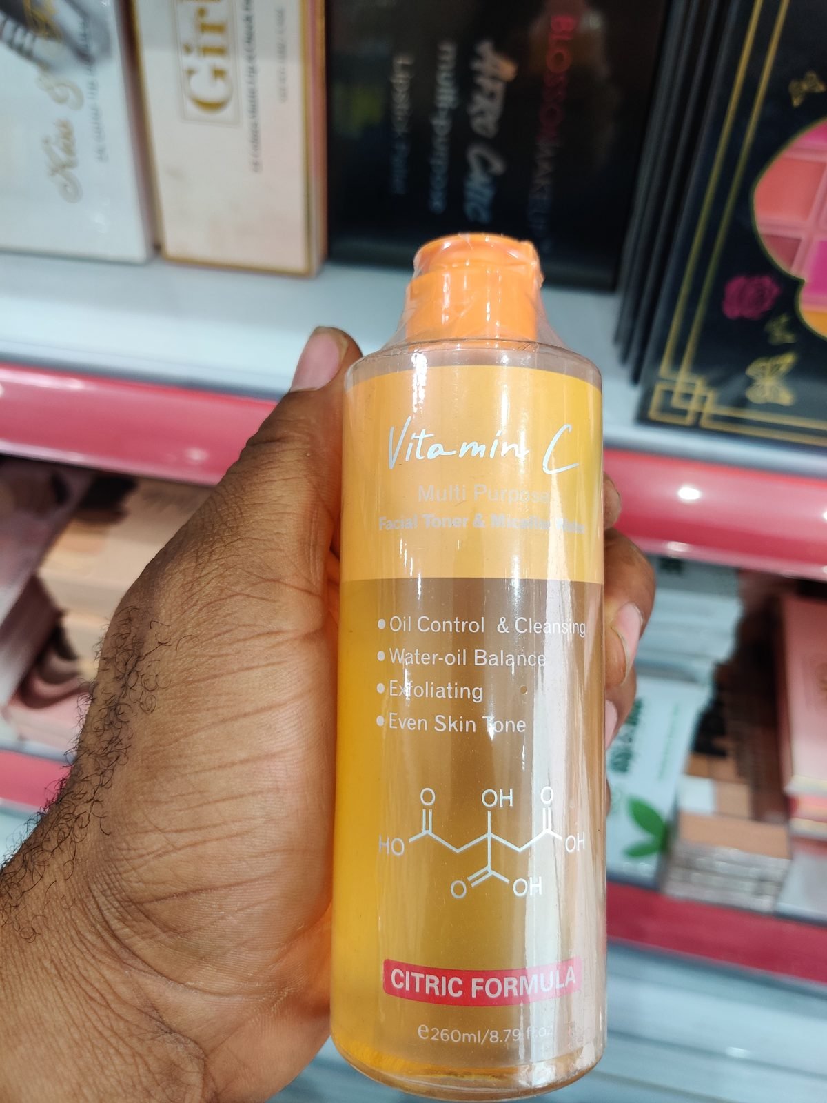 Vitamin C Multi Purpose Facial Toner & Micellar Water, Citric Formula 260 ml / 8.79 fl oz