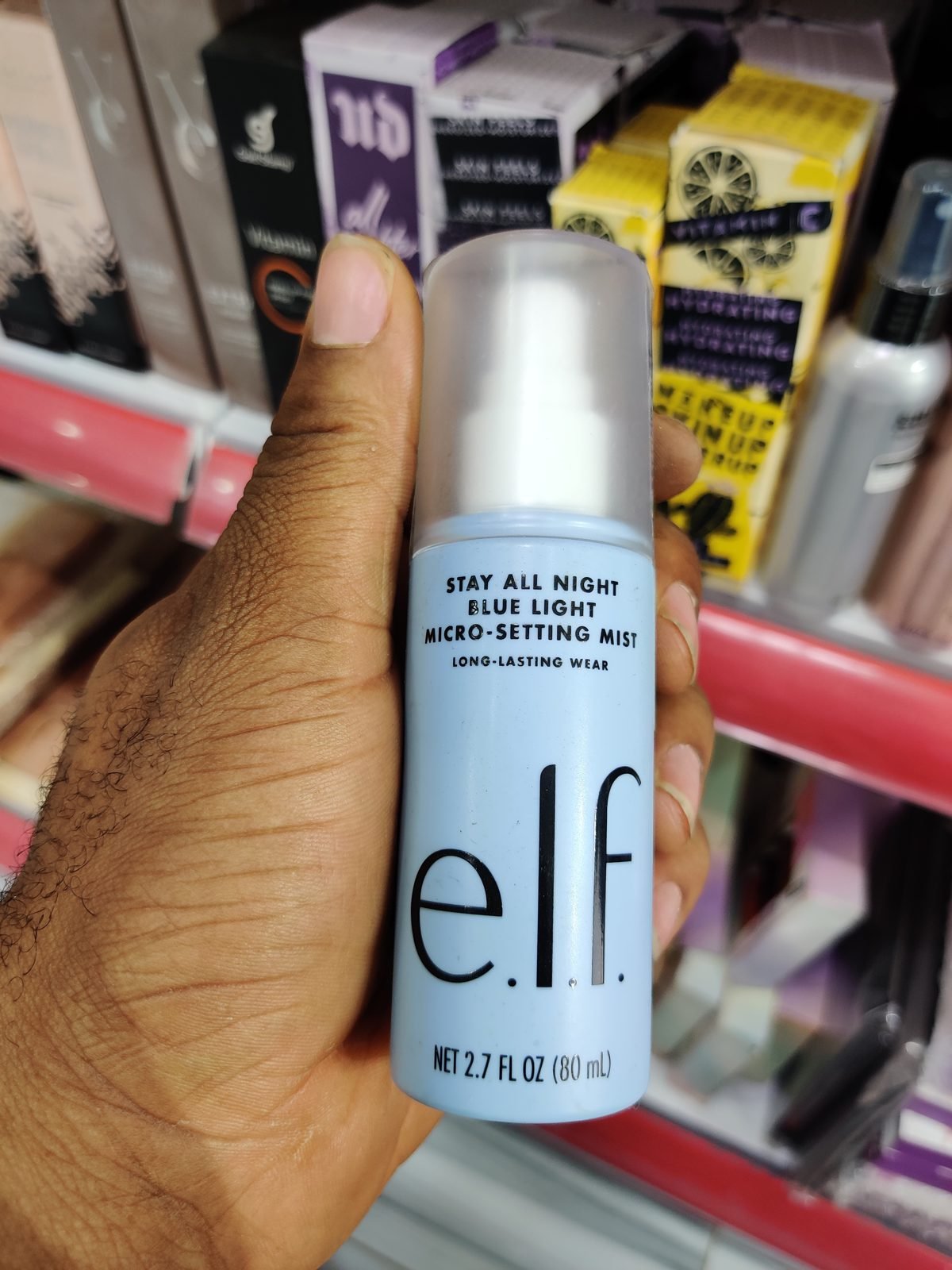 e.l.f. Stay All Night, Blue Light Micro-Setting Mist, Long-Lasting Wear 2.7fl oz (80ml)