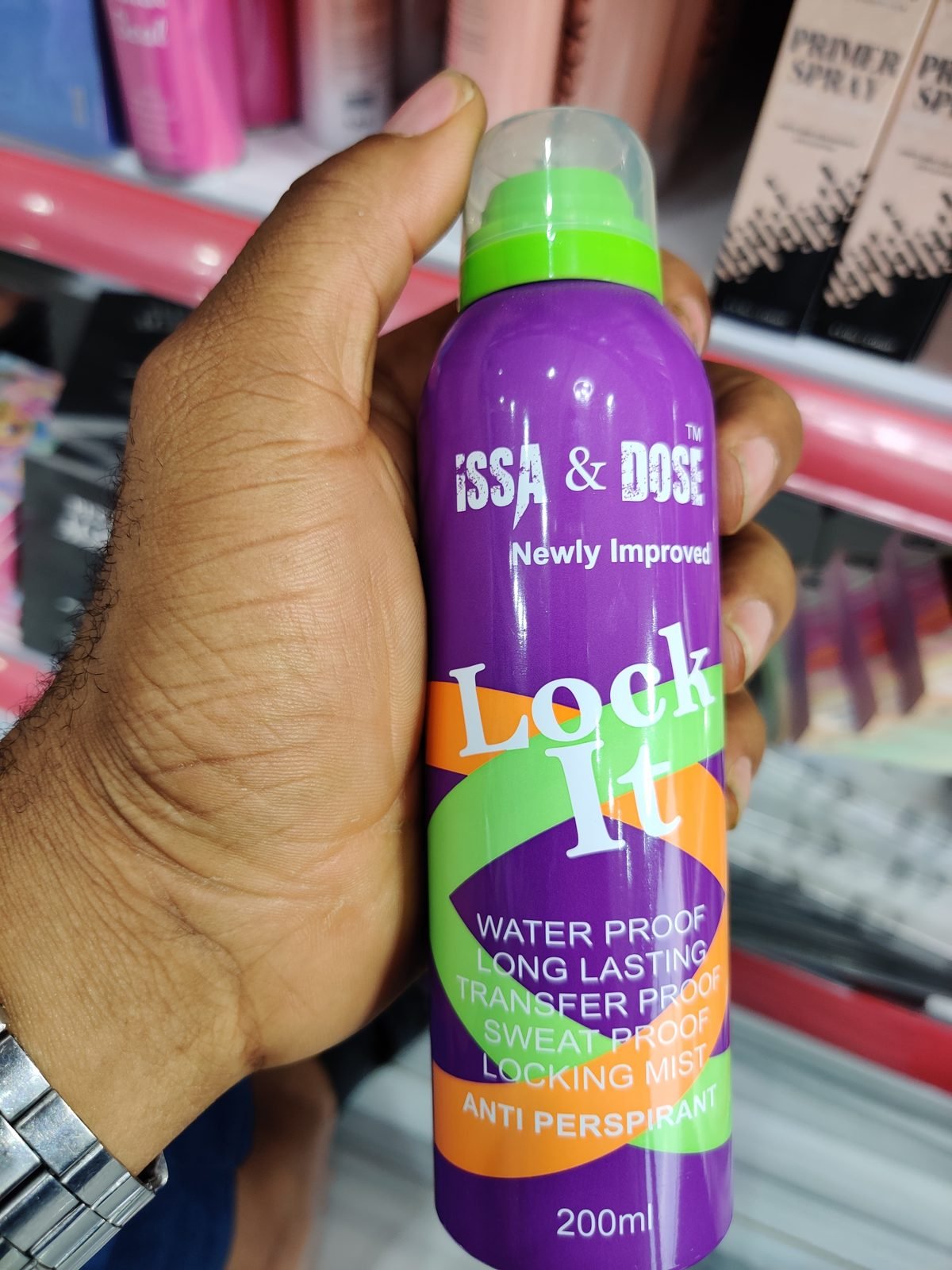 Issa & Dose Lock It, Newly Improved, Water Proof/Long Lasting/Transfer Proof/Sweat Proof Locking Mist, Anti Perspirant 200ml