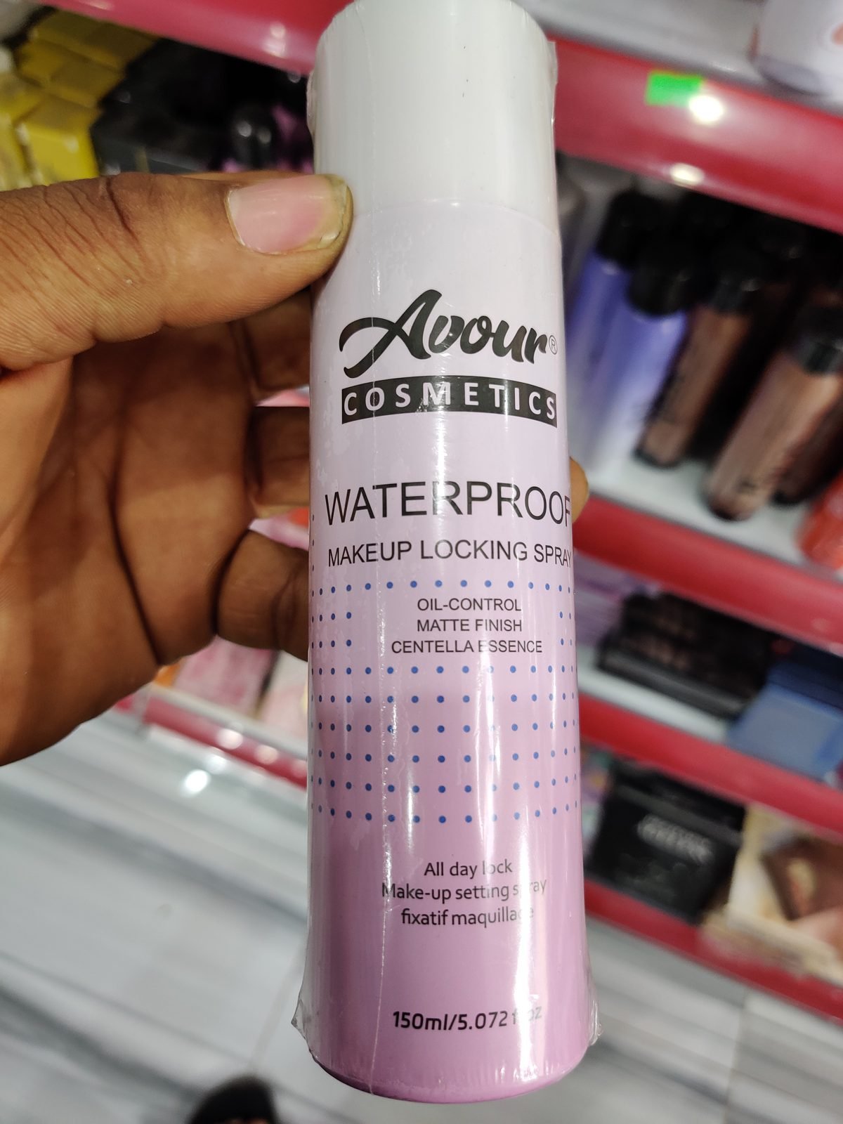 Avour Cosmetics Waterproof Makeup Locking Spray, Oil-Control, Matte Finish, Centella Essence, All Day Lock 150ml / 5.072 fl oz