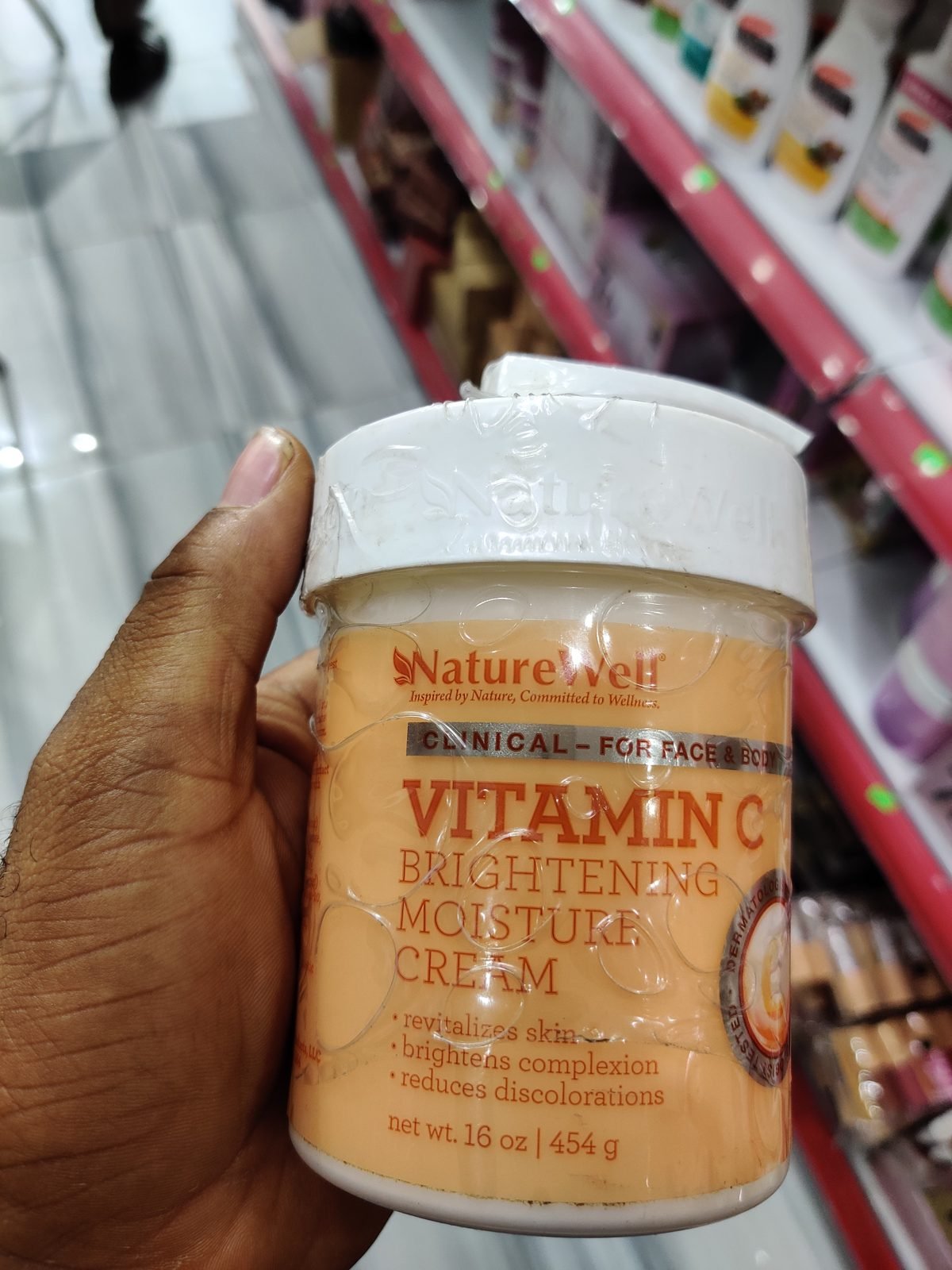 NatureWell Clinical Vitamin C Brightening Moisture Cream, For Face & Body 16 oz / 454g