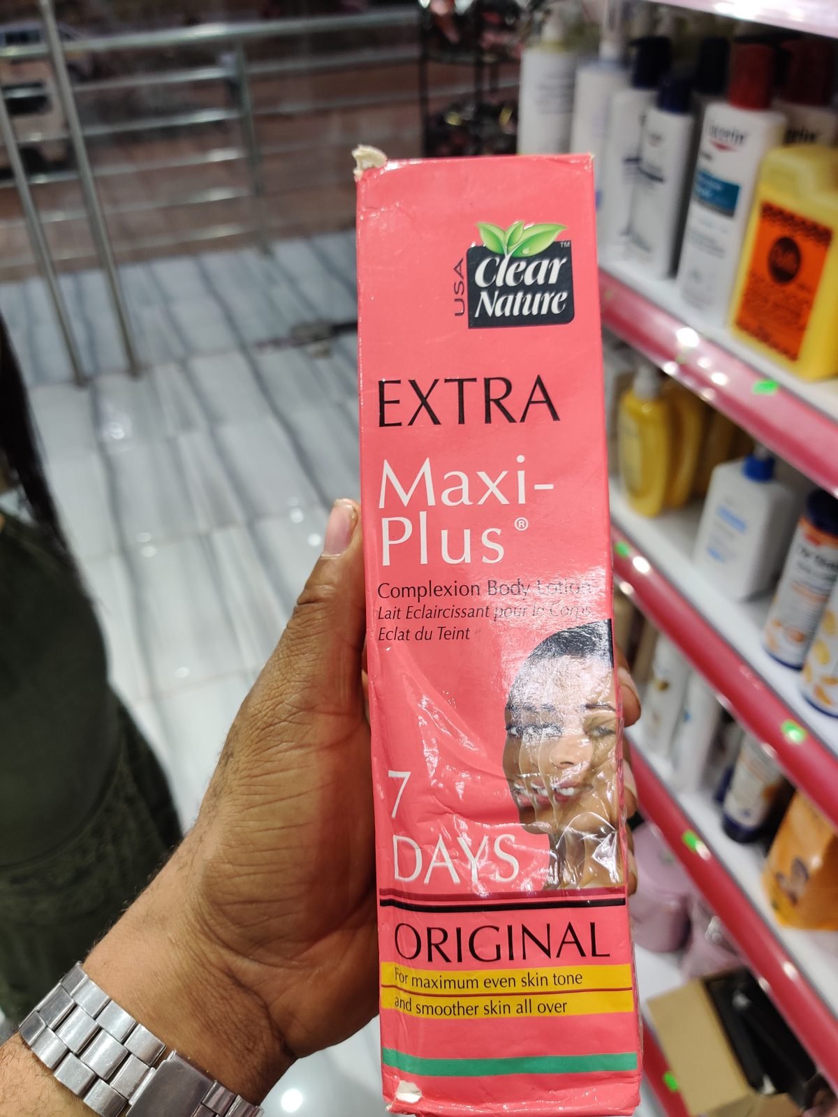 Clear Nature (USA) Extra Maxi-Plus Complexion Body Lotion, 7 Days, Original