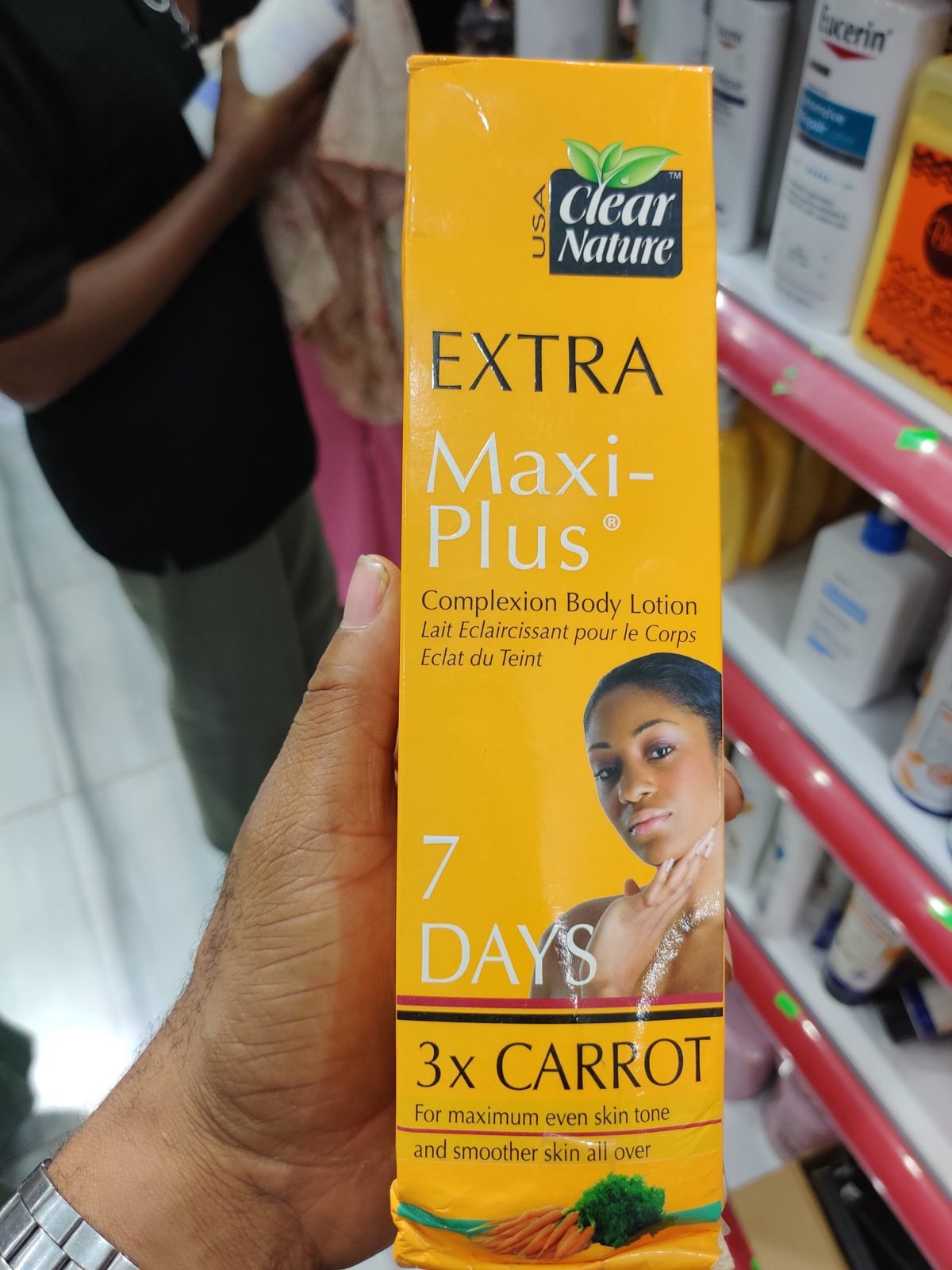 Clear Nature (USA) Extra Maxi-Plus Complexion Body Lotion, 7 Days, 3x Carrot