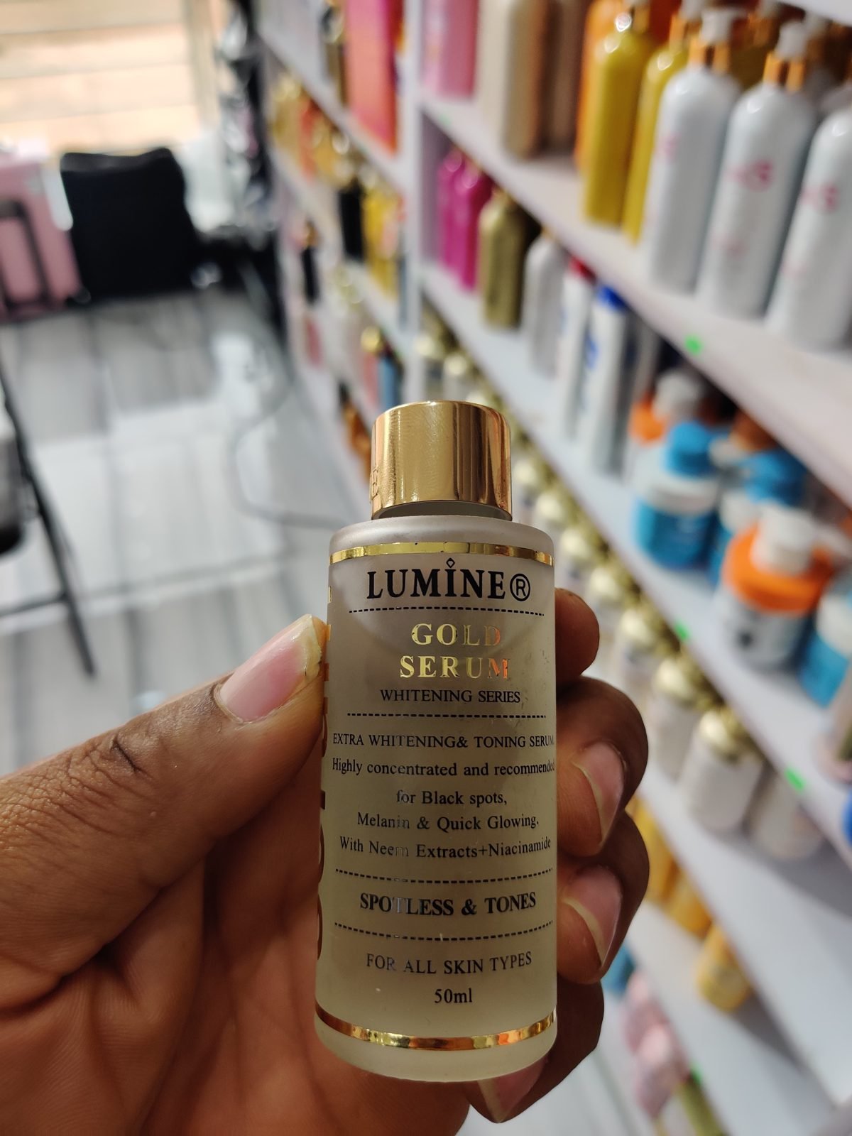 Lumine Gold Serum, Whitening Series, Extra Whitening & Toning, Neem Extracts + Niacinamide 50ml