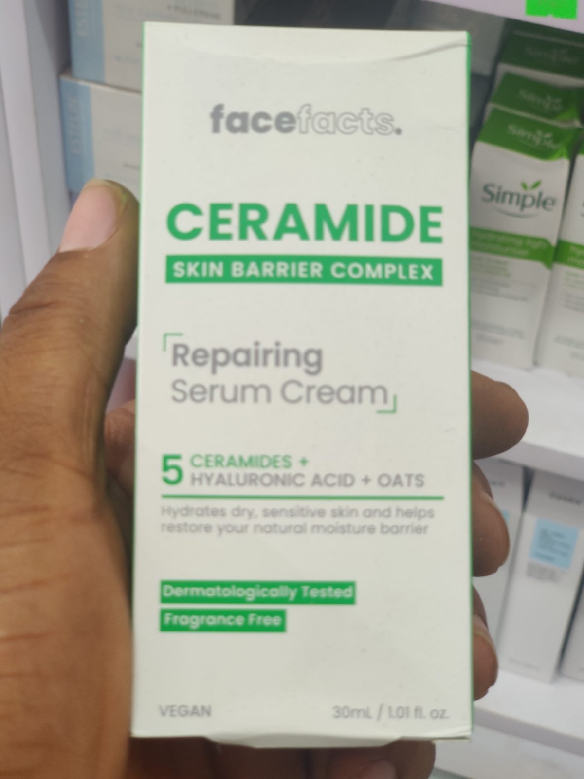 face facts Ceramide Skin Barrier Complex Repairing Serum Cream 30ml